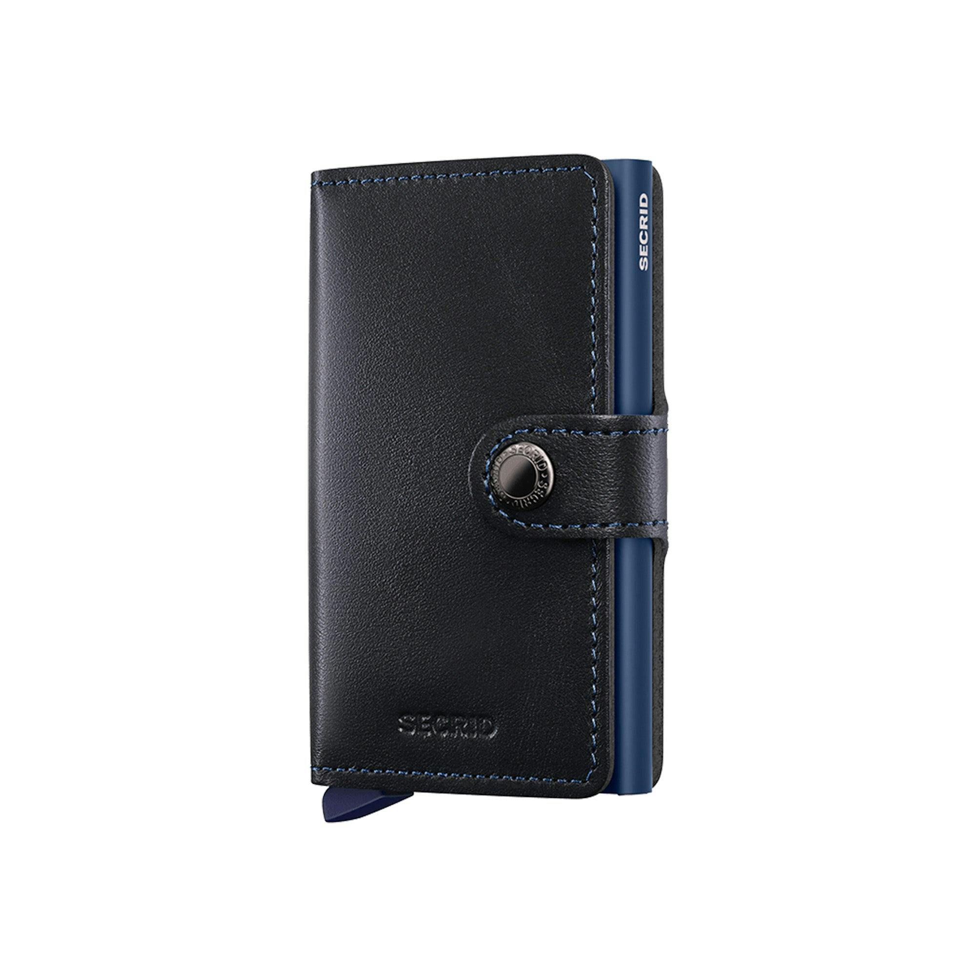 Secrid Black Mini Wallet Original Leather - /Navy