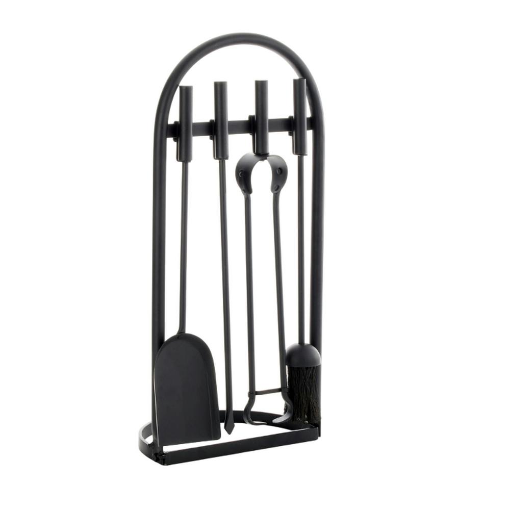 Leecroft Black Contemporary Arch Companion Set 24'' - One Colour - One Size - One Colour