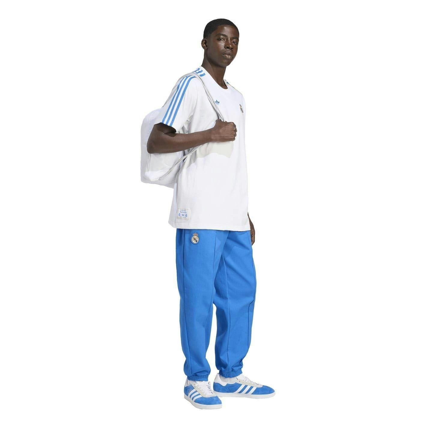 Adidas Men's White/Blue Real Madrid Cf T-Shirt - M