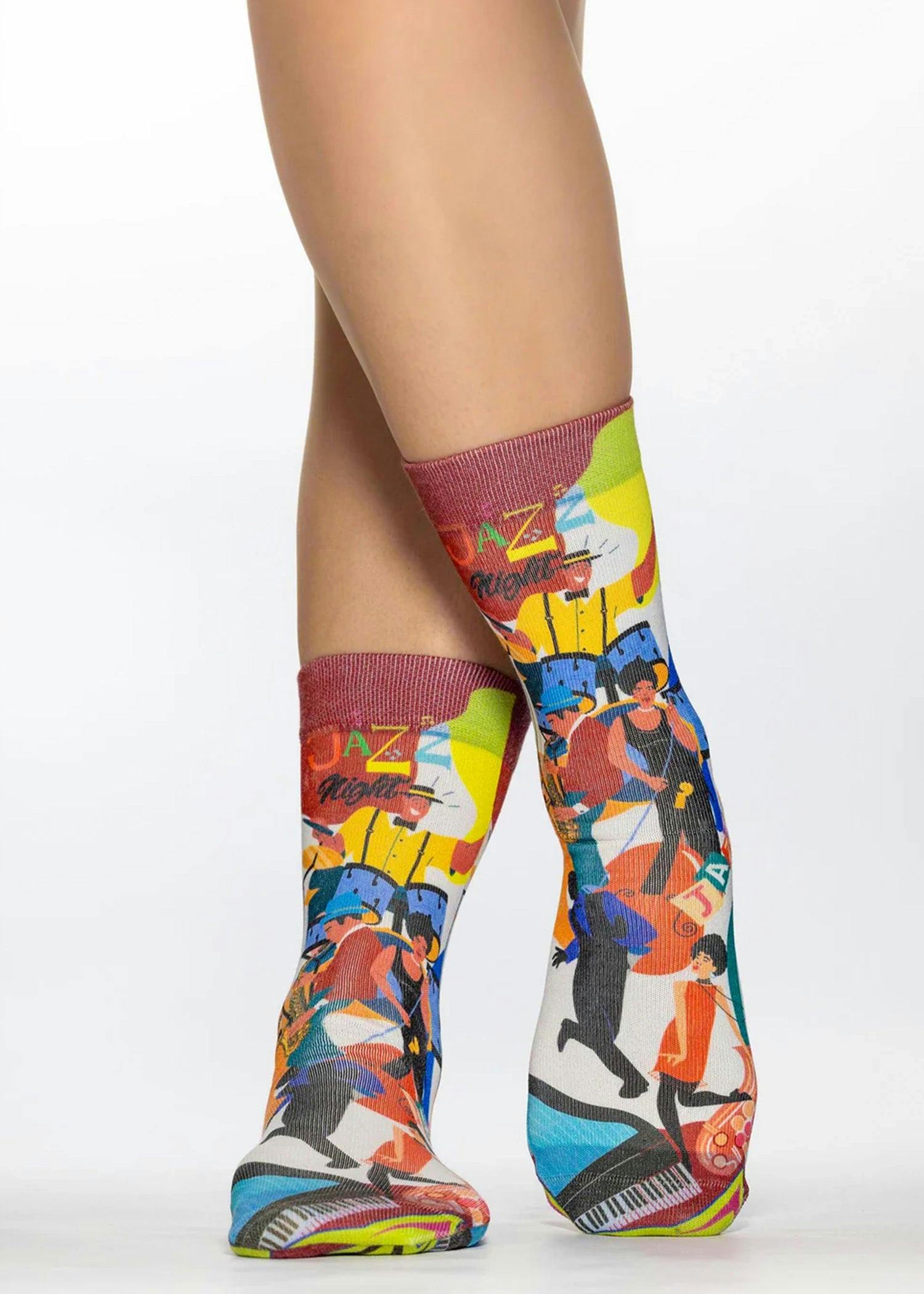 Jemsox Women's Jazz Night Novelty Gift Socks