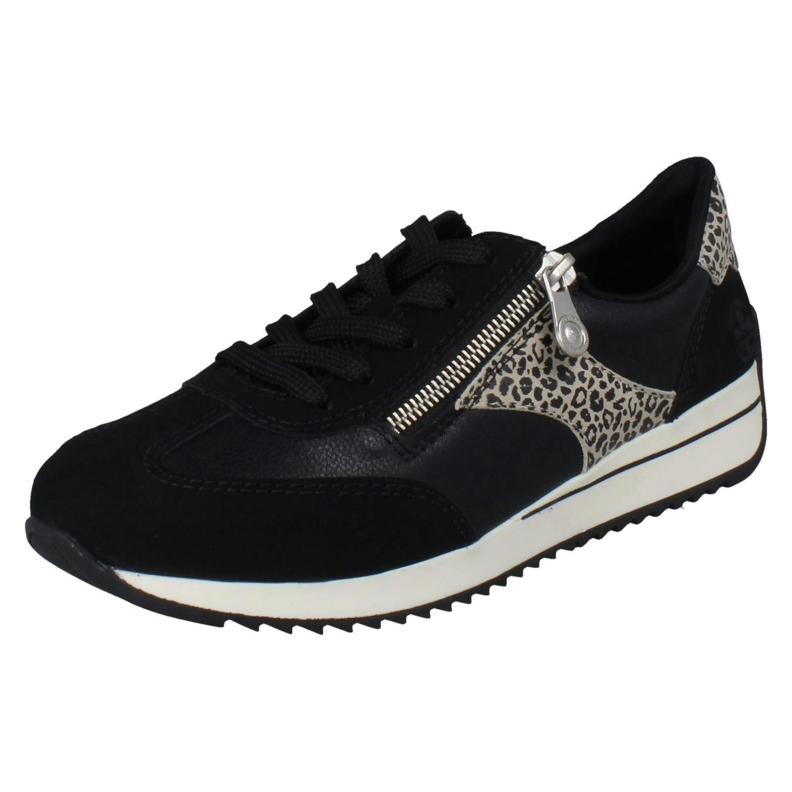 Rieker Women's Black Lace Up Trainers N1210 - Uk 7.5