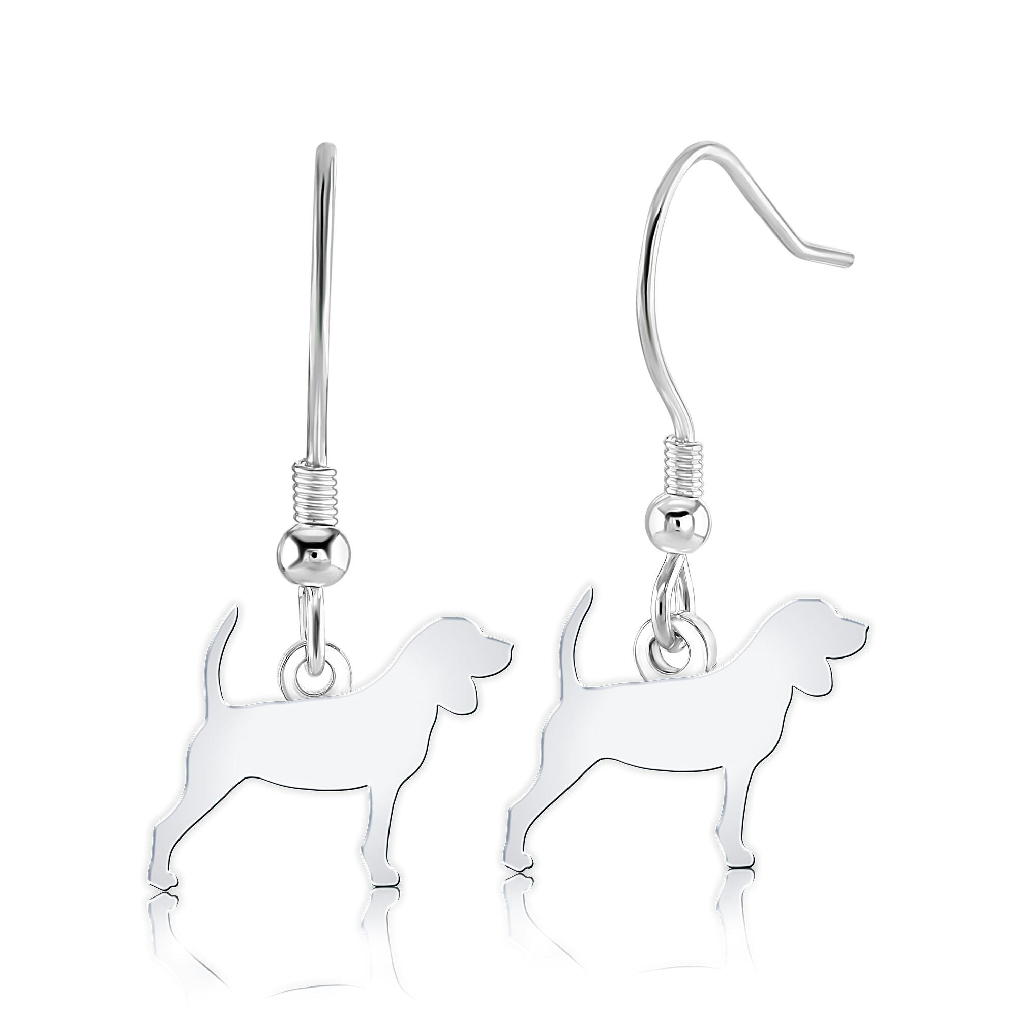 Mylee London Silver Beagle Silhouette Earrings - Yes - Hook