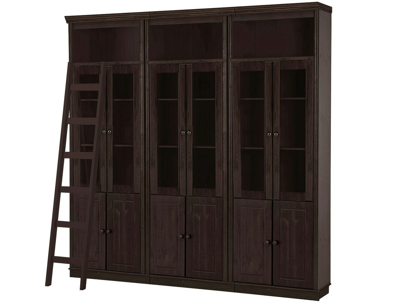 Dorel Home Brown Anita Wall Unit C Honey Lacquer