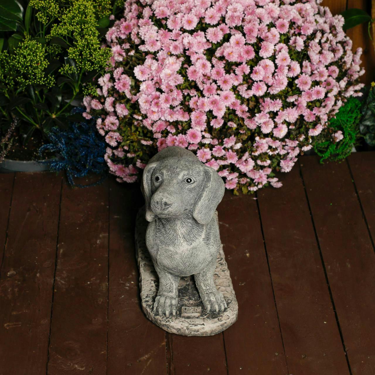 Osn Adorable Stone Cast Dachshund Statue