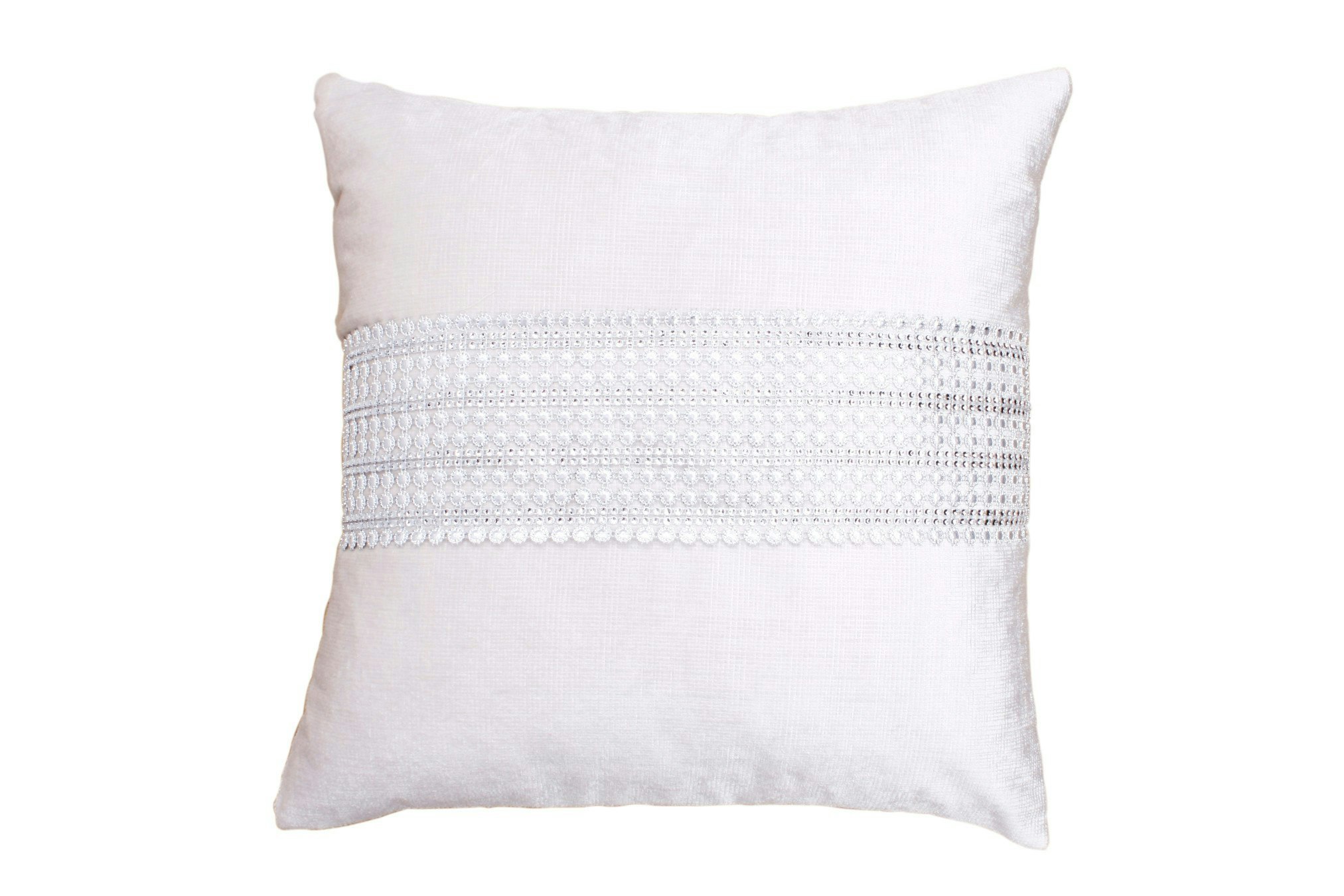 Rackhams Cream Glam Chenille Cushion - 43Cm X 43Cm