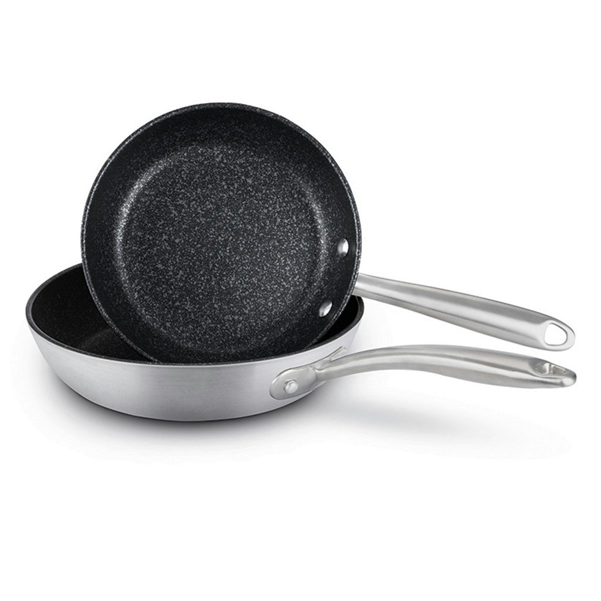 Rackhams Scratch Guard Fry Pan Set Stainless Steel Non Stick Induction Cookware