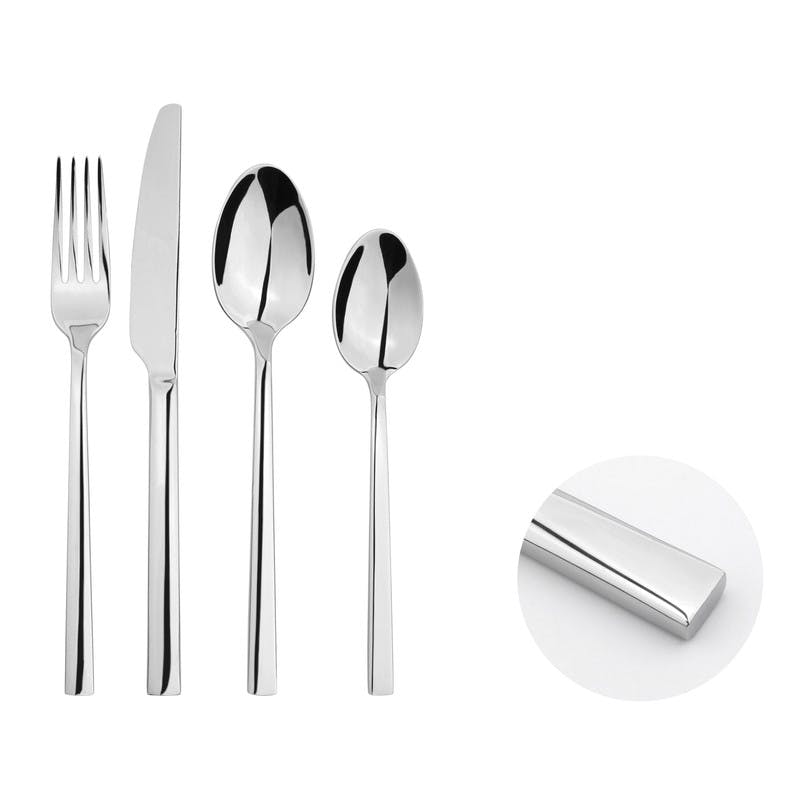 Rackhams Cutlery Sets Stainless Steel 18/8 Catering Flat 24Pc Set
