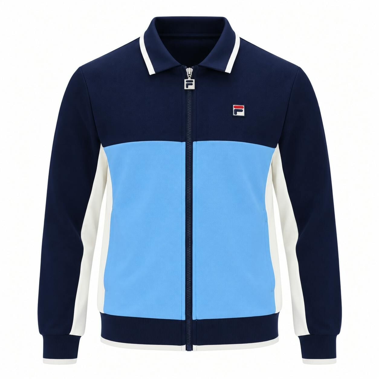 Fila Arlen Colour Block Track Top Jacket for Men in Navy, Size L - Image 4
