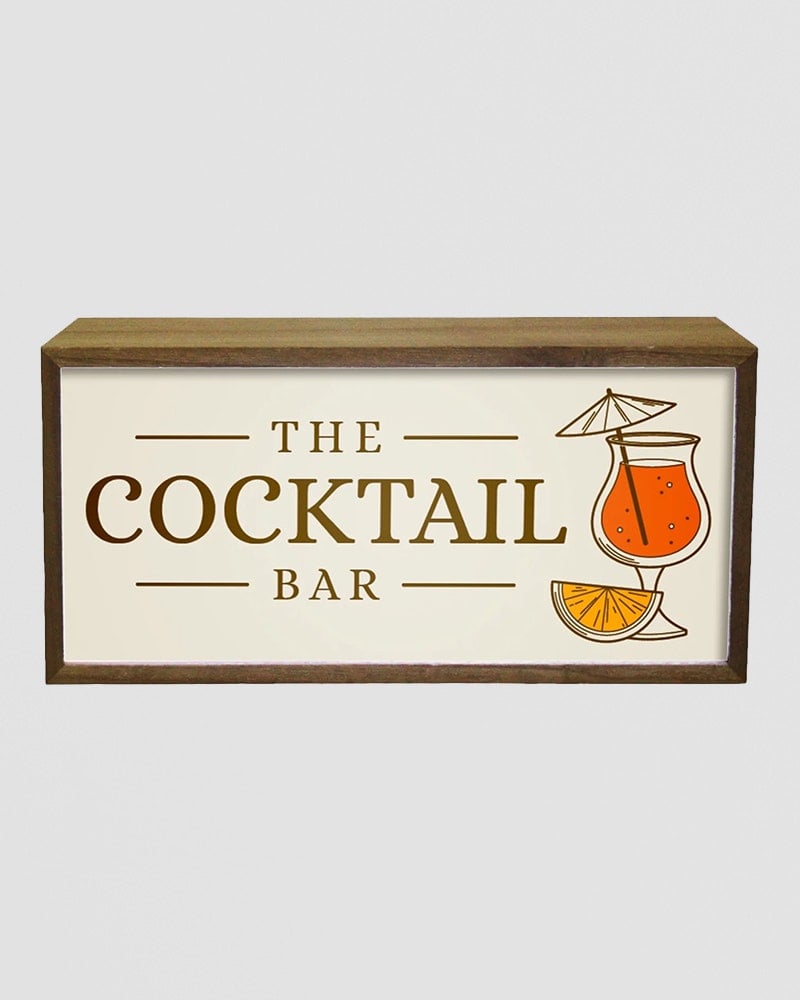 Echo Three Light Personalised Bar Boxes (Name & Cocktail Bar) - Image 2