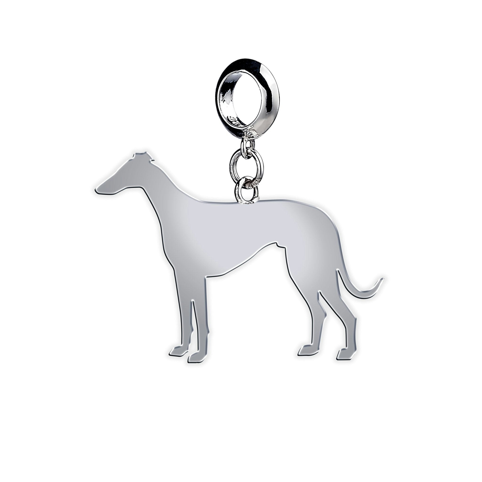 Mylee London Silver Italian Greyhound Silhouette Charm - Yes - Slider Charm