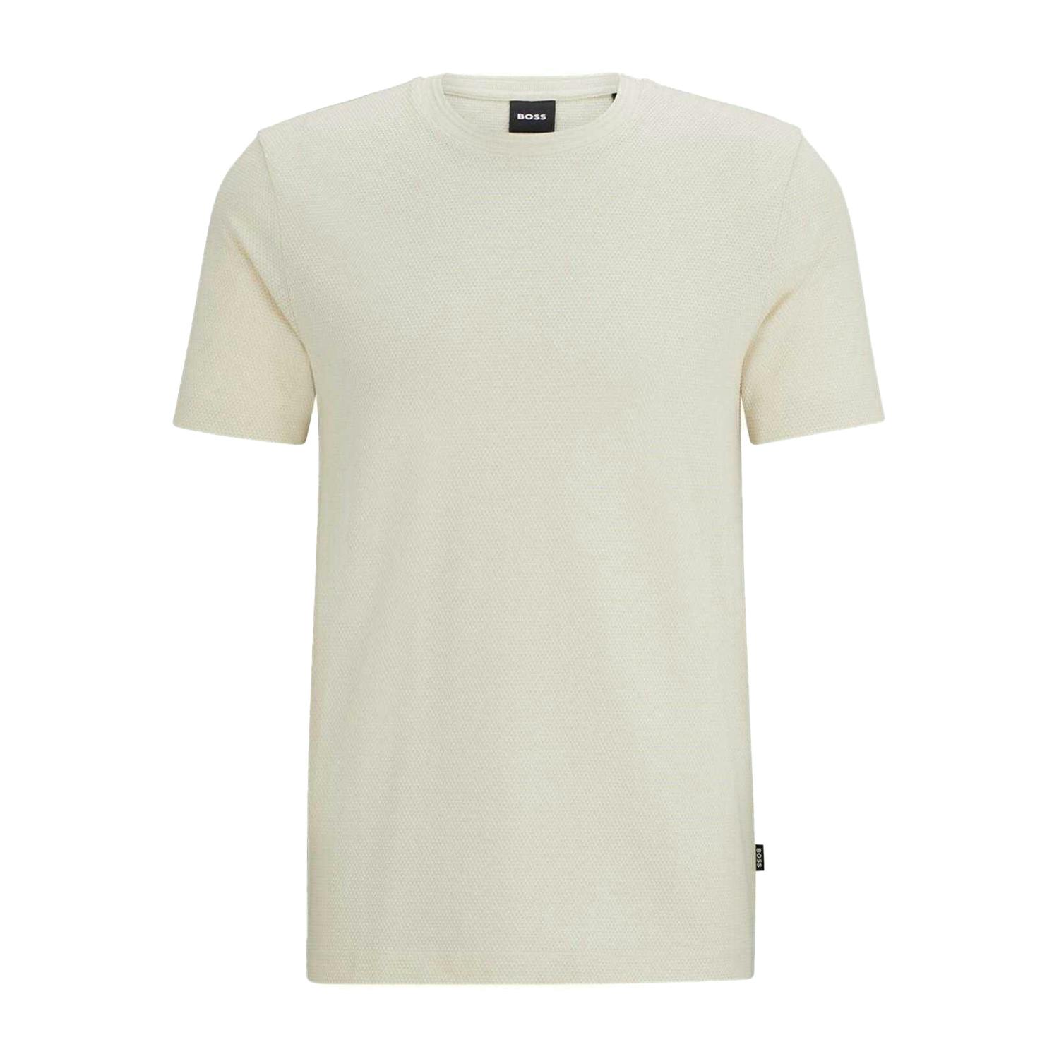 Hugo Boss Men's White Boss Cotton Regular T-Shirt - S - 100% Mixed