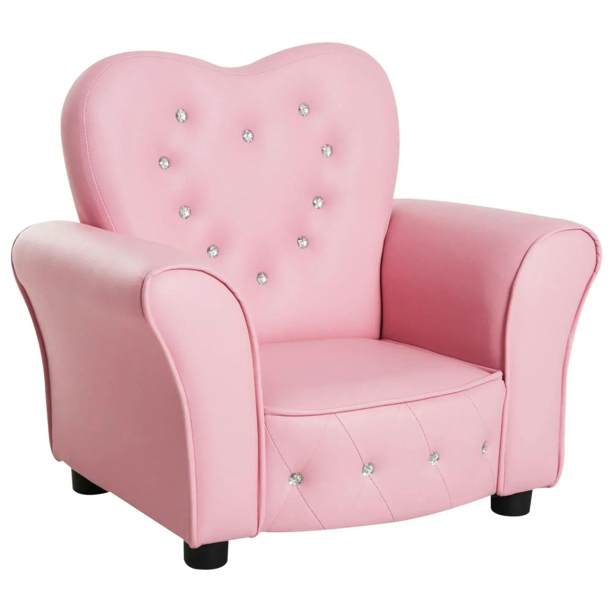 Rackhams Girls Pink Kids Armchair Toddler Chair Seating Relax Playroom Seater Princess