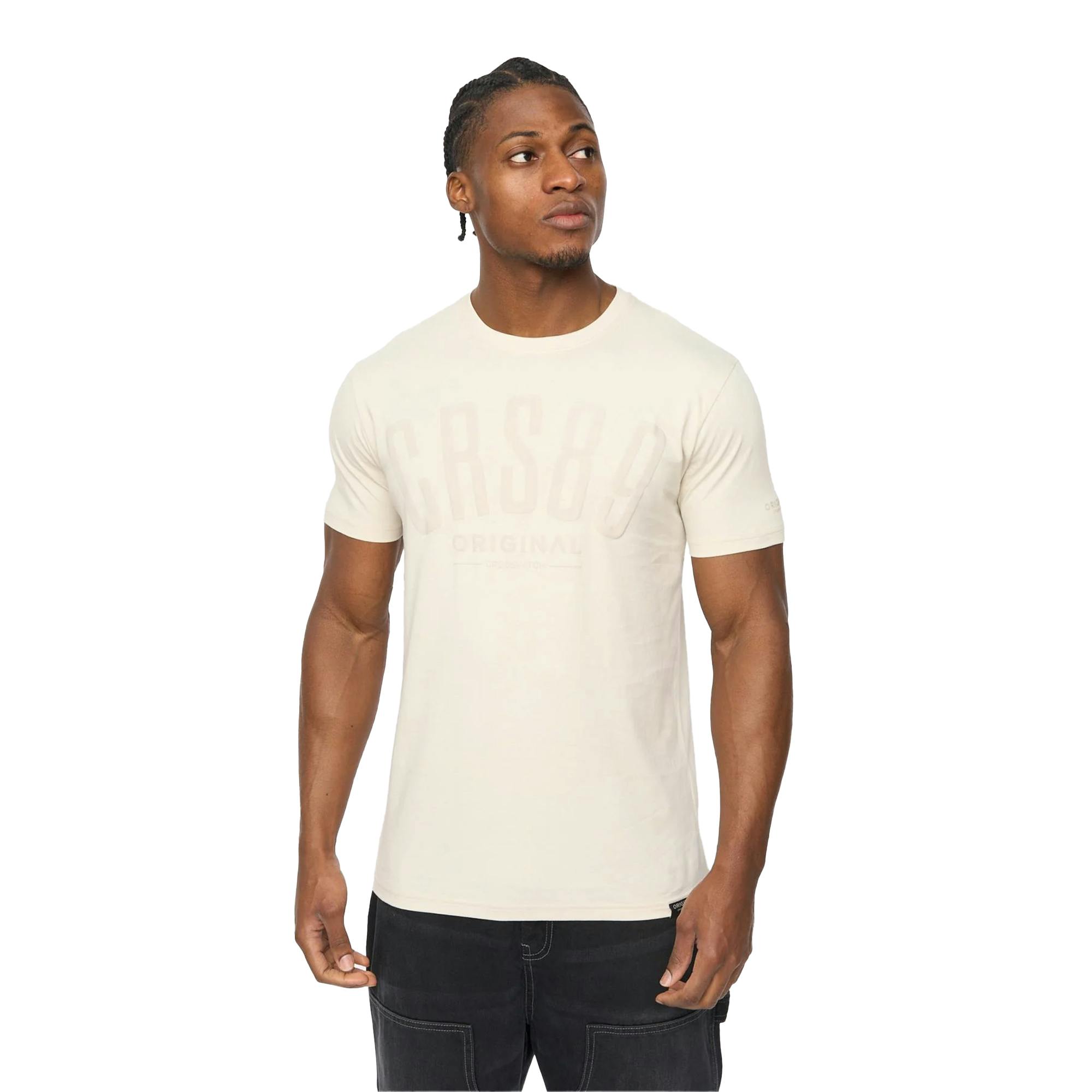Crosshatch Men's Hallfell T-Shirt - Neutral - L - Neutral - 100% Cotton