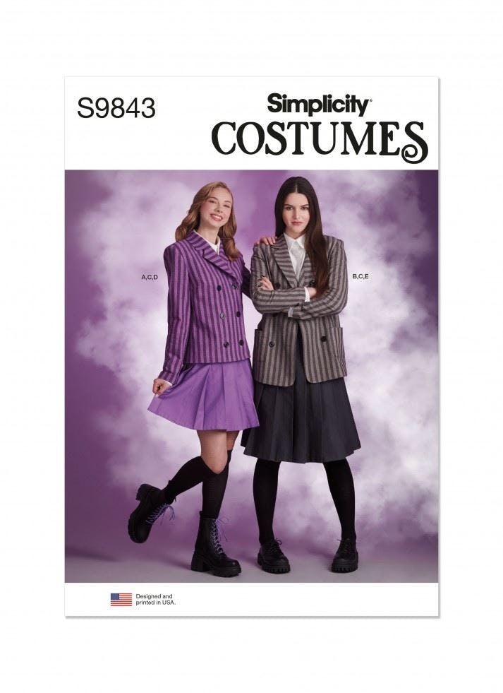 Simplicity Women's Sewing Pattern 9843, Costumes For H5 (6-8-10-12-14) - Intermediate - U5 (16-18-20-22-24)