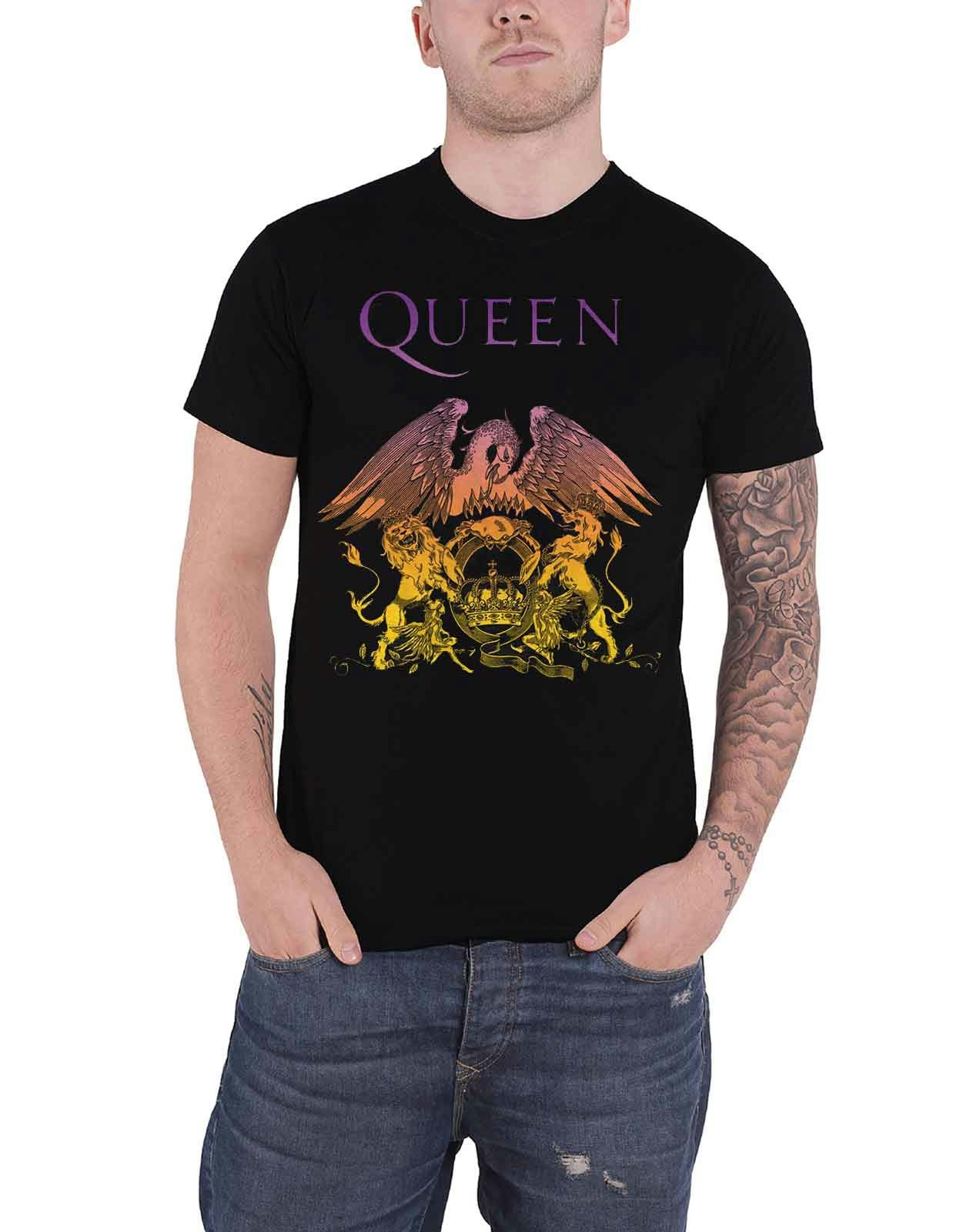 Paradiso Clothing Unisex Black Queen Gradient Crest T Shirt - Xxl