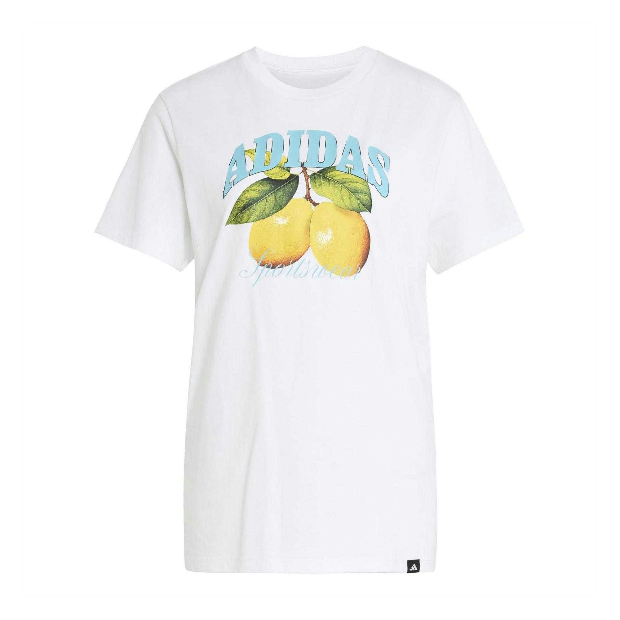 Adidas Women's Lemon Oversized T-Shirt - Lemon - 12 Uk - 14 Uk - Lemon - 100% Cotton