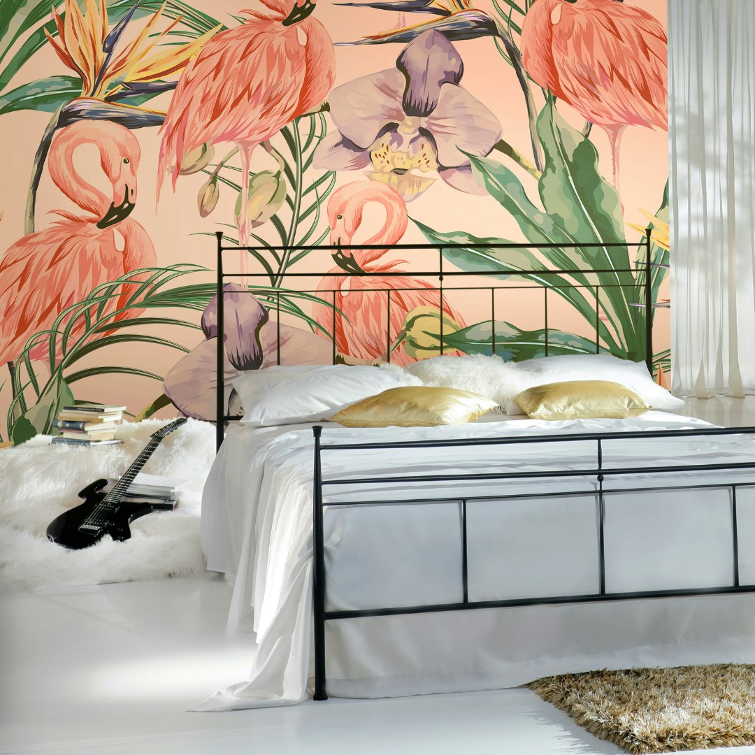 Origin Murals Coral Paradise Flamingo - Medium - W300cm X H240cm