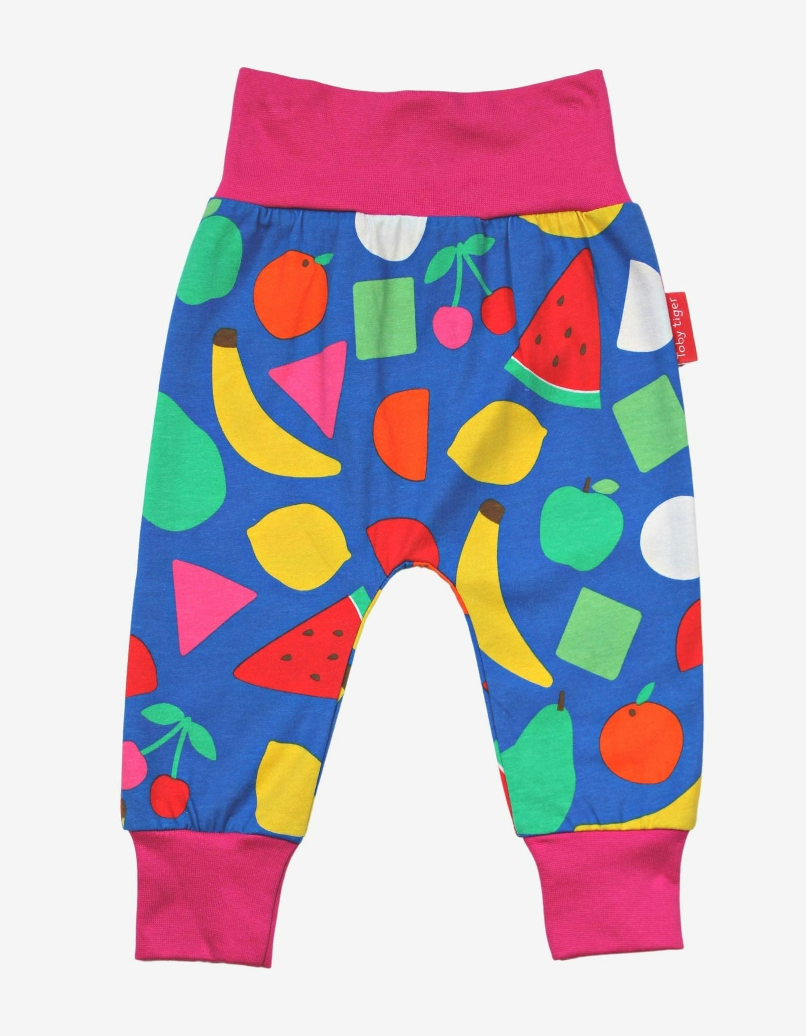 Toby Tiger Organic Fruit Print Yoga Pants - 0-3M / 56Cm