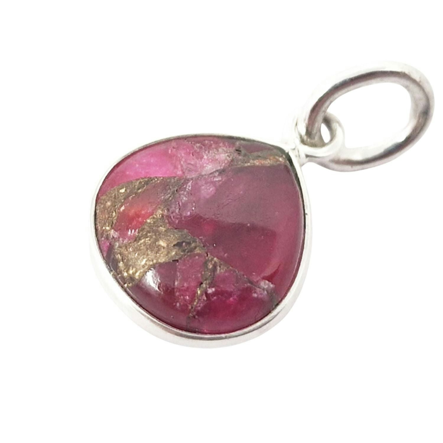 Harfi Silver Garnet January Birthstone Heart Charm Pendant