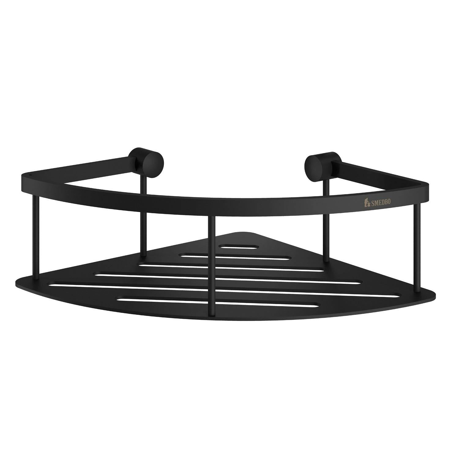 Rackhams Black Matt Corner Shower Basket