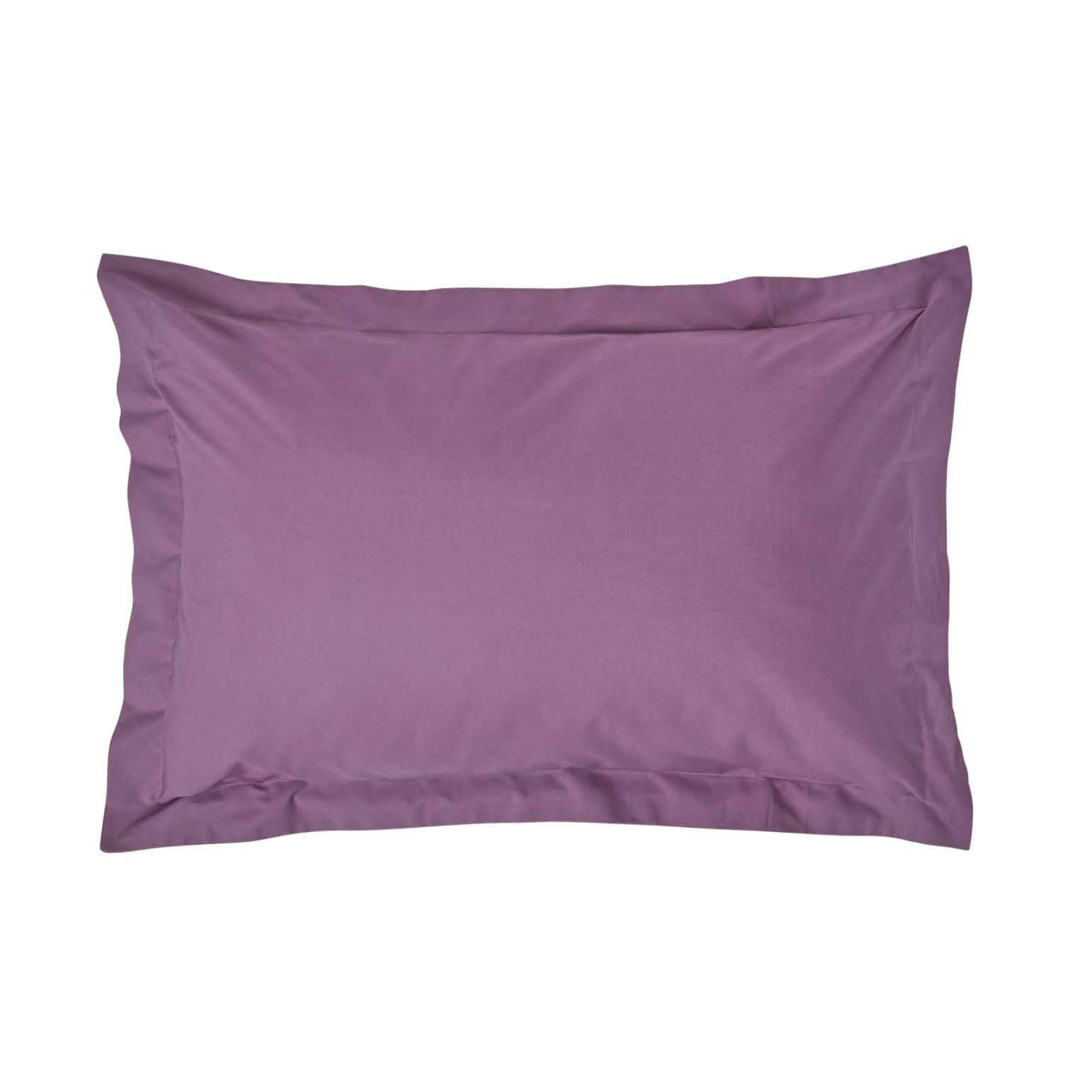 Homescapes Egyptian Cotton Oxford Pillowcase 200 Tc, Standard Size - Grape