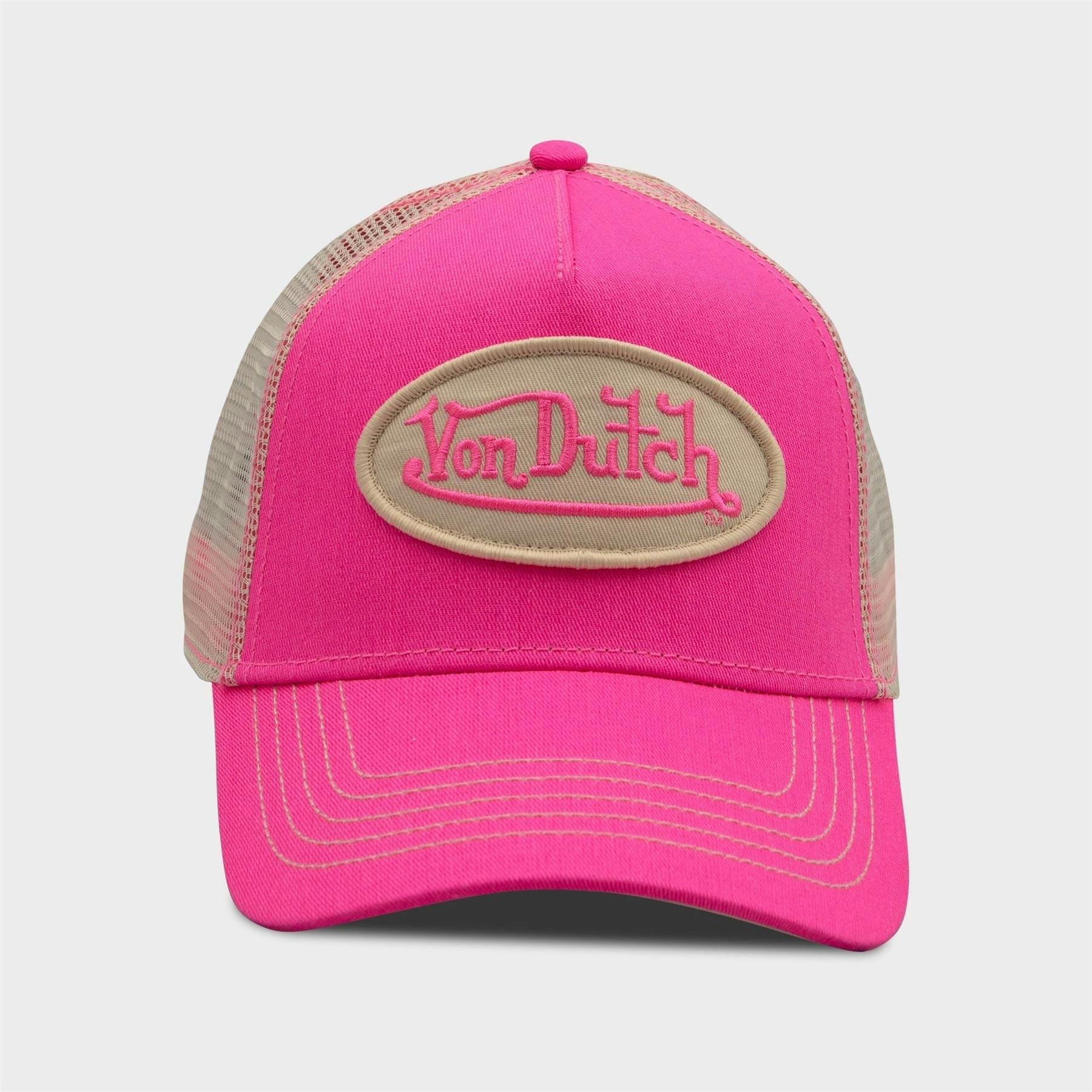 Von Dutch Pink Staple Trucker Cotton Caps