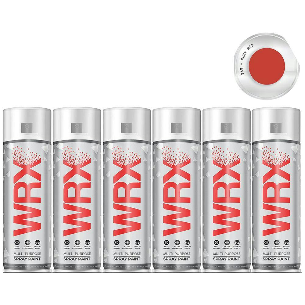 Rackhams Red 5X Wrx Flat Ruby Spray Paint 400Ml - Image 8