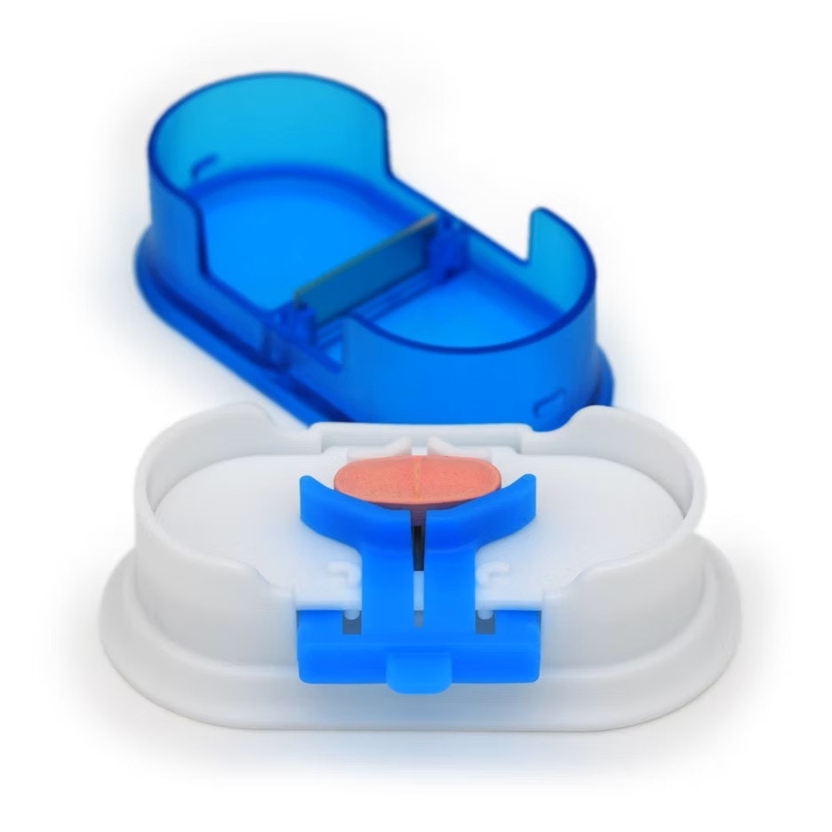 Pivotell The Equadose Pill Cutter Splitter: A New Kind Of Pill Splitter With Double Stainless Steel Blades And A Centering Device