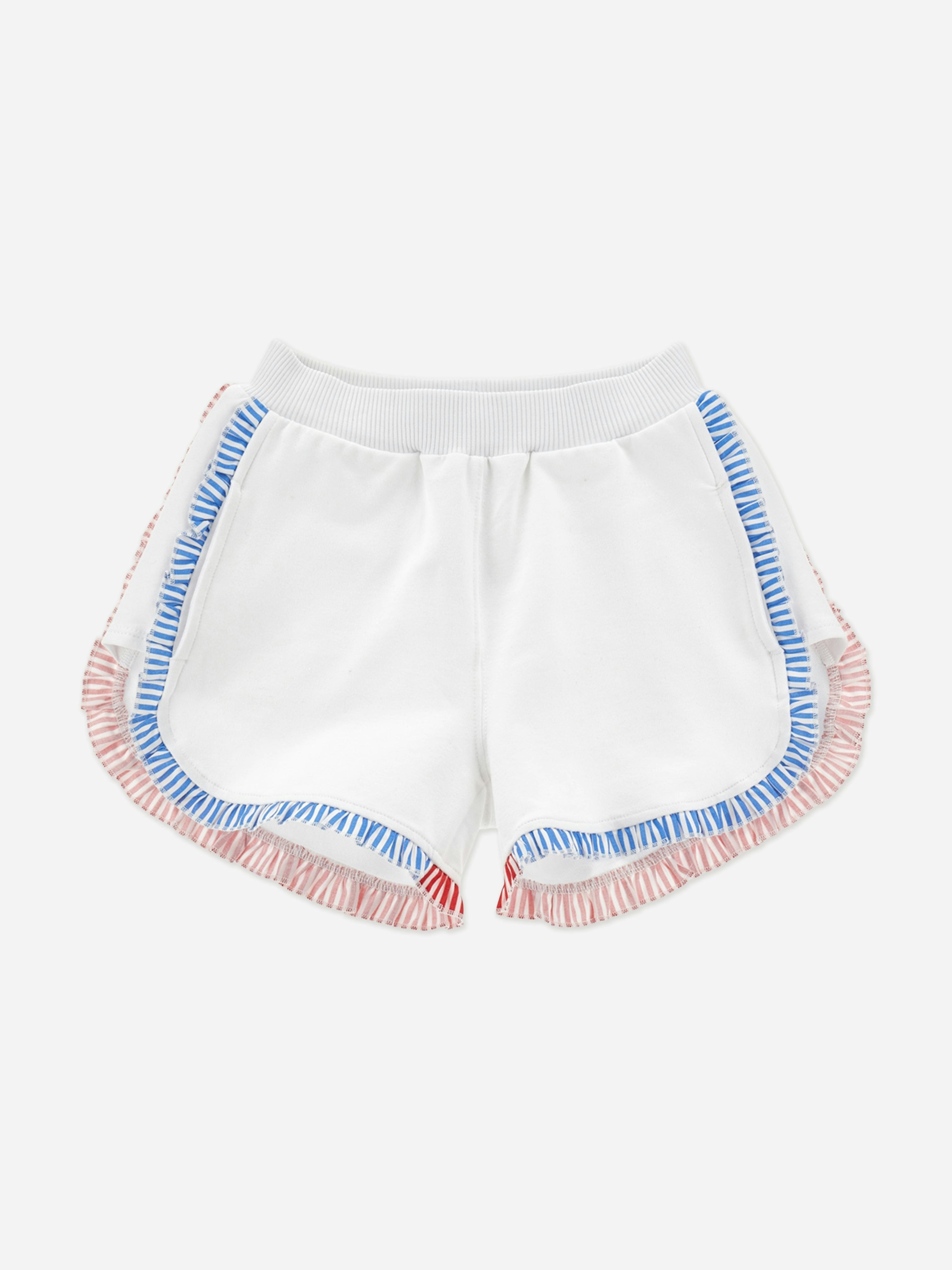 Monnalisa Girls White Sweat Shorts In - 5 Yrs