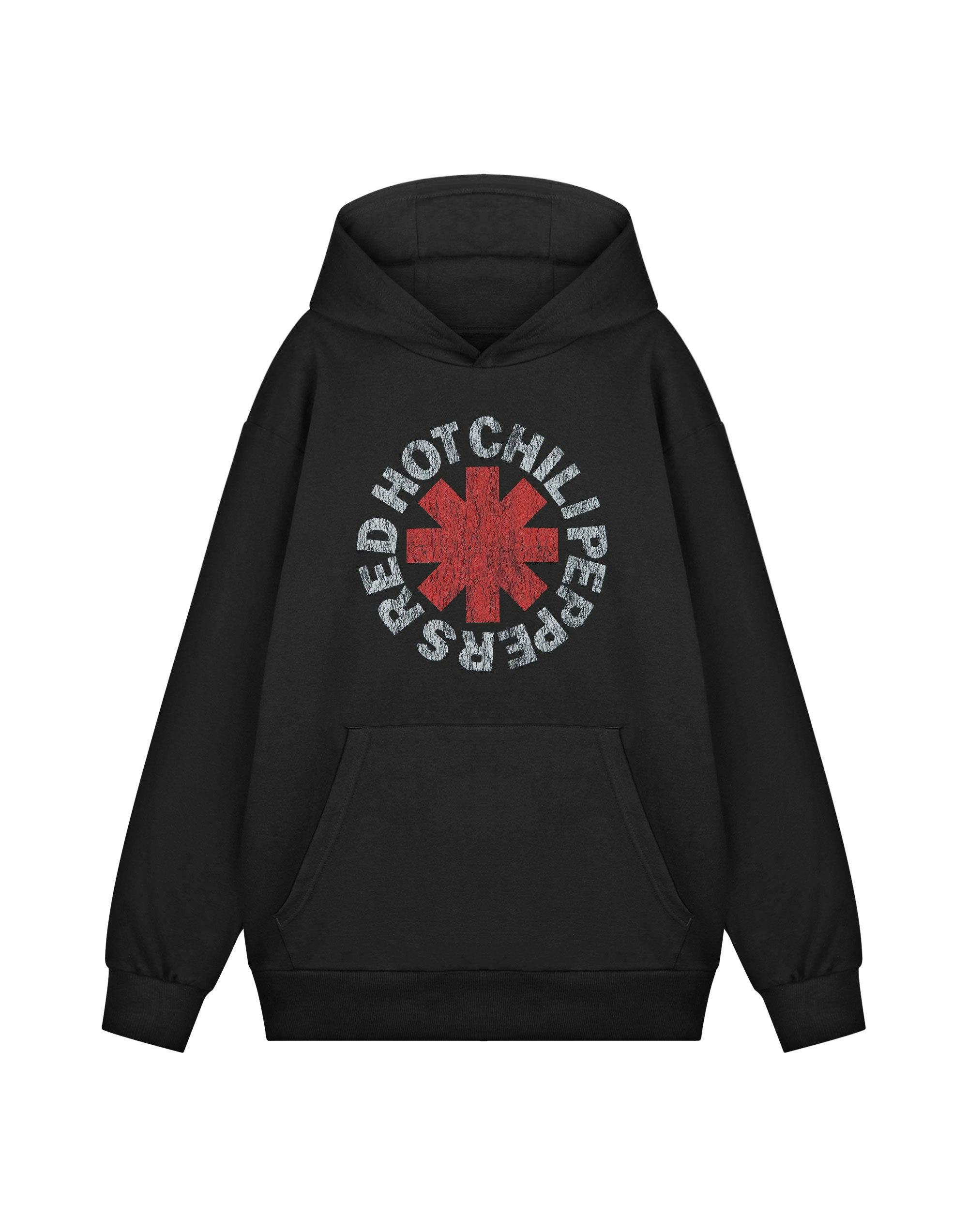 Vanilla Underground Unisex Red/Black Hot Chili Peppers Logo Hoodie Hoodie - XXX-Large