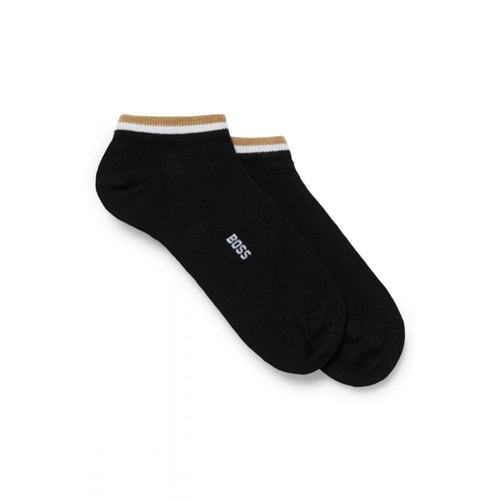 Boss Orange Men's Orange/Black Boss 2 Pack Uni Stripe Trainer Socks Nos - 001 - 001 - Uk9-11 Eu43-46 Us10-13