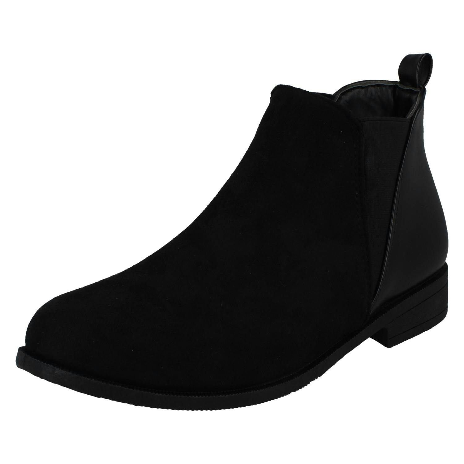 Spot On Women's Black Ankle Boots F51127 - Uk 3