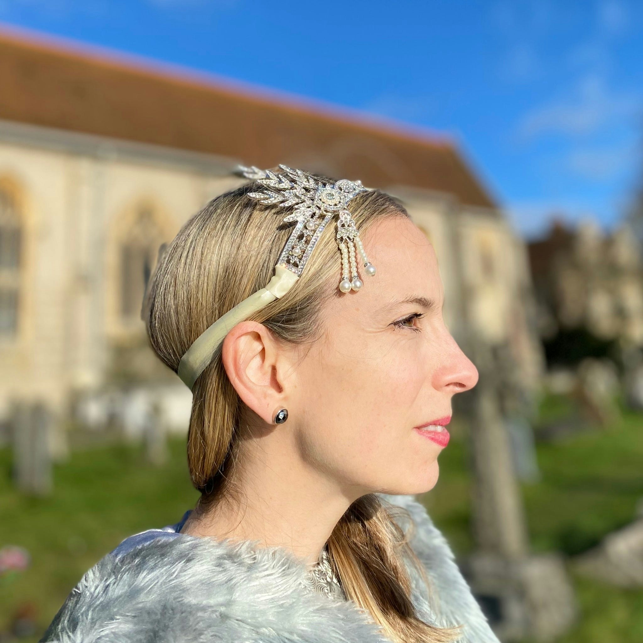 Queenmee Accessories Silver Great Gatsby Headband - Featured On Itv This Morning