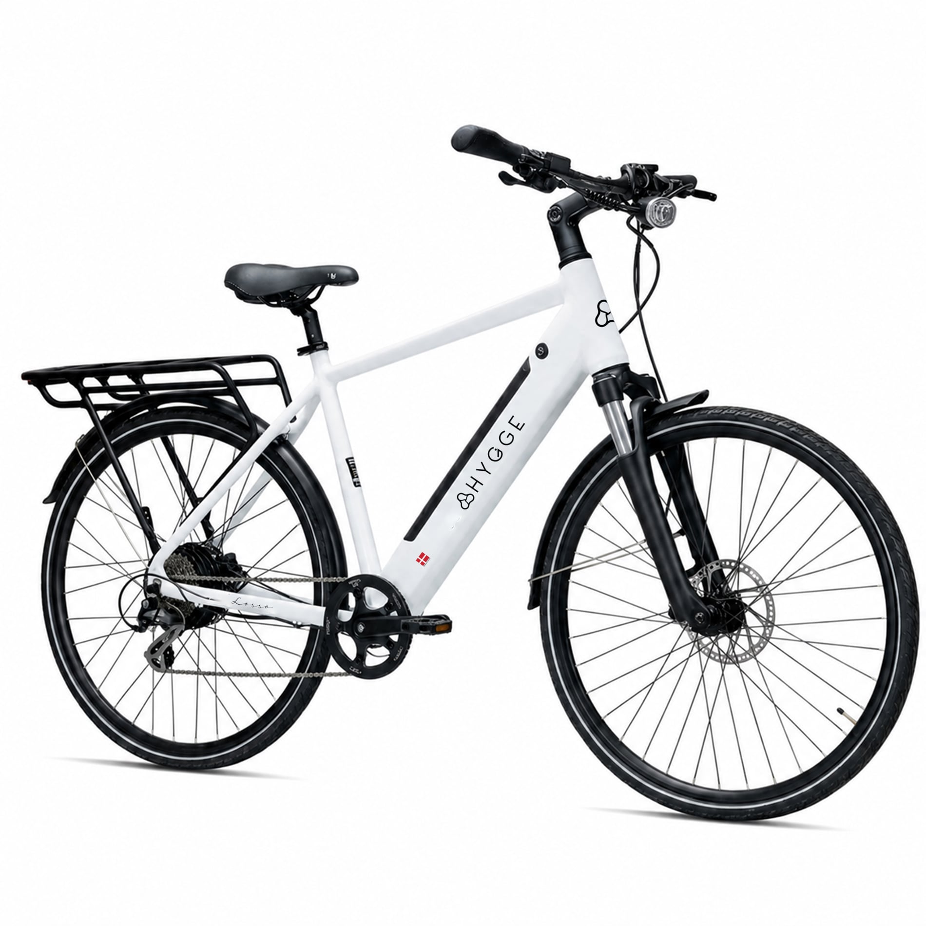 Hygge Bikes Ivory/White Lossø 2026 – Urban E-Bike 36V 13Ah – - L181/W16/H94 Cm - City E-Bike