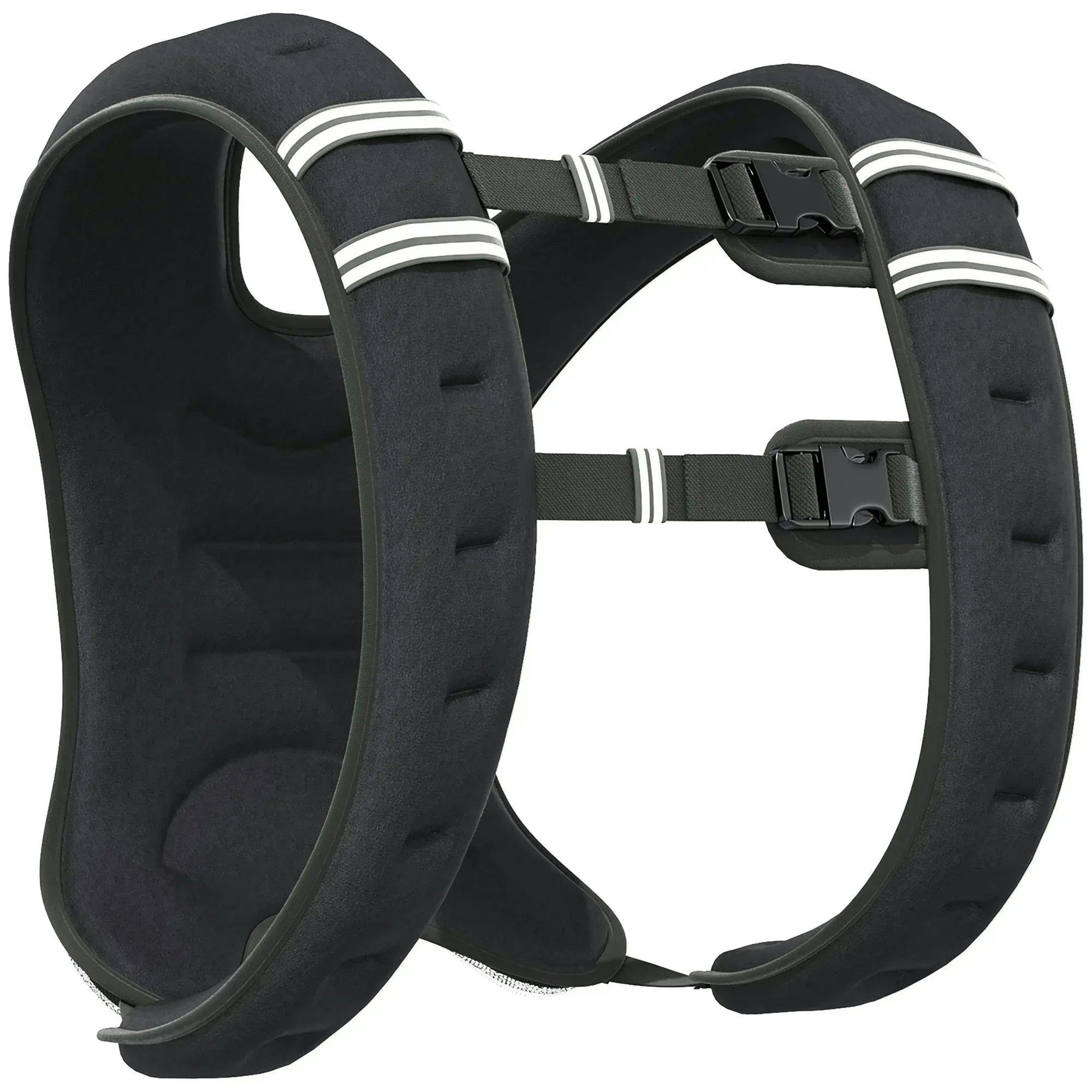 HOMCOM 5KG Weighted Vest with Adjustable Straps, Pocket, Reflective Strips in Black - Image 6