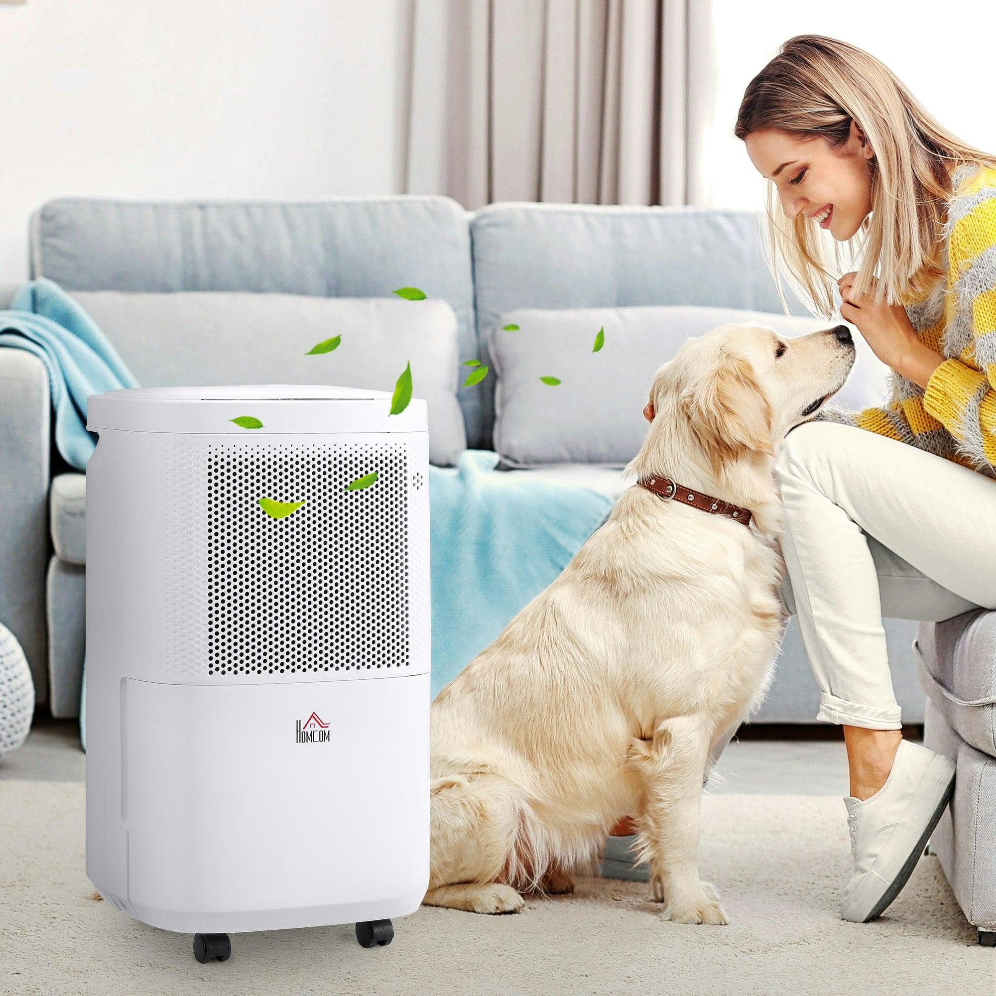 Homcom 10L/Day 2.2L Wifi Smart Dehumidifier, Portable