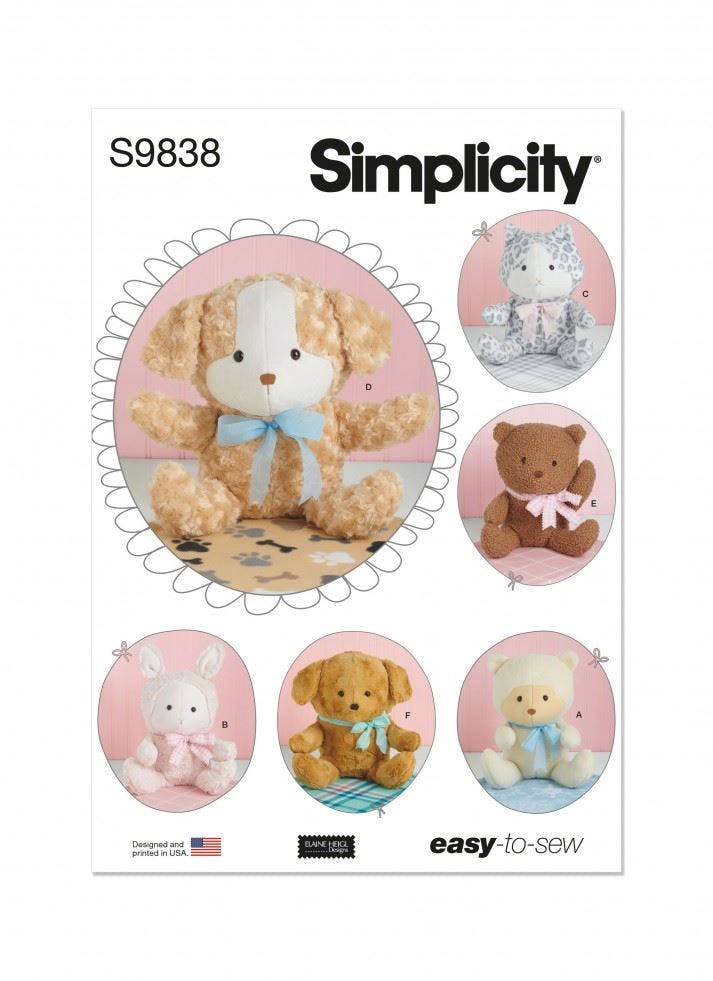 Simplicity Sewing Pattern 9838, Toys Os (One Size) - Easy - Os (One Size)