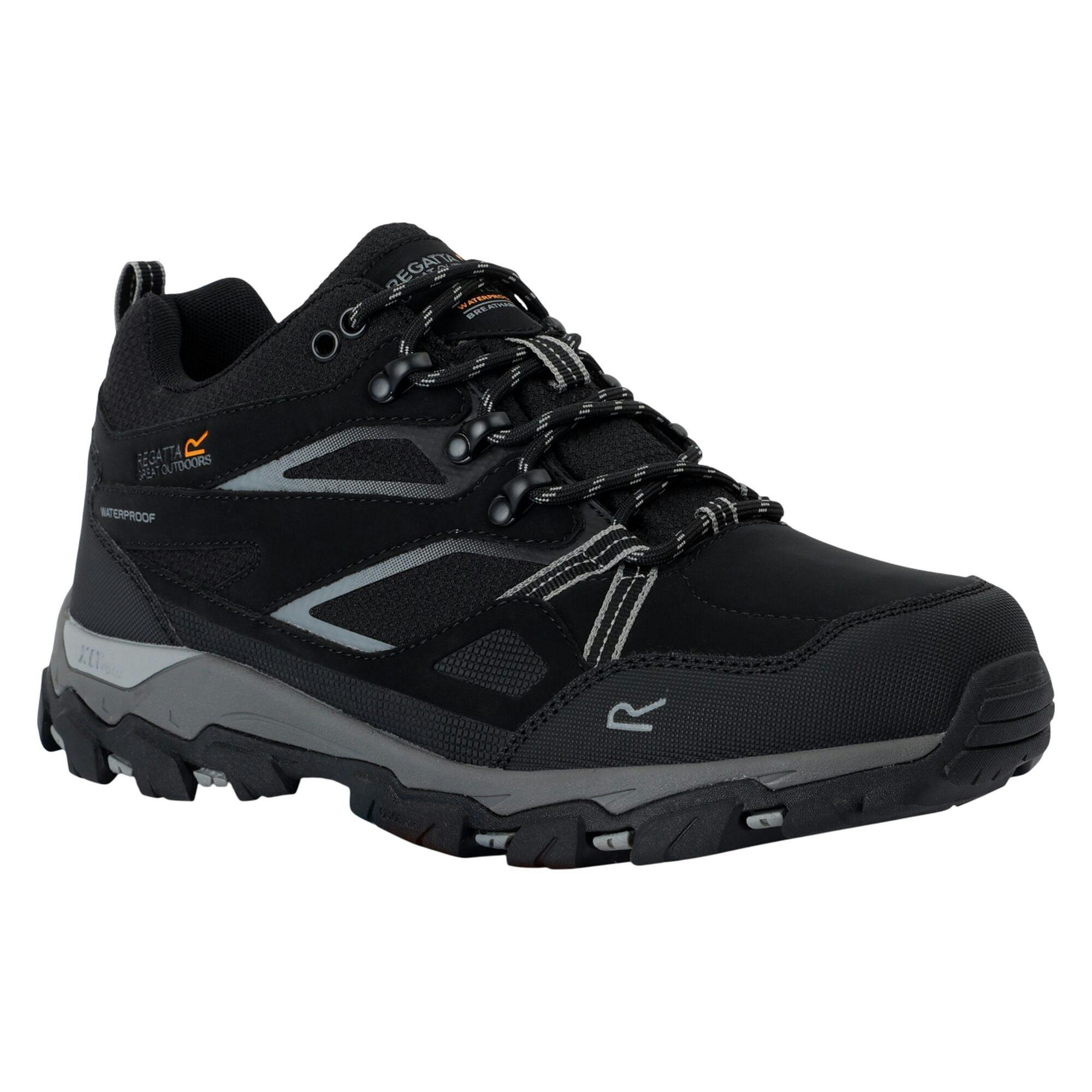 Regatta Men's Black Holcombe 3 Low Walking Boots - /Granite - 9.5 Uk - /Granite - 75% Polyurathane/25% Polyester
