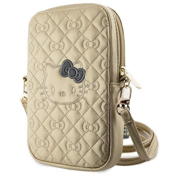 Hello Kitty Gold Quilted Bows Universal Phone Bag With Strap - Hkpbpekhbpd