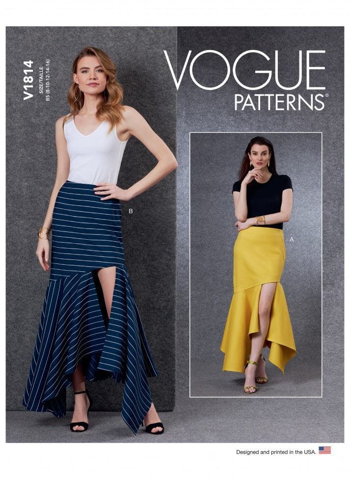 Vogue Women's Sewing Pattern 1814, Skirts For F5 (16-18-20-22-24) - Intermediate - F5 (16-18-20-22-24)