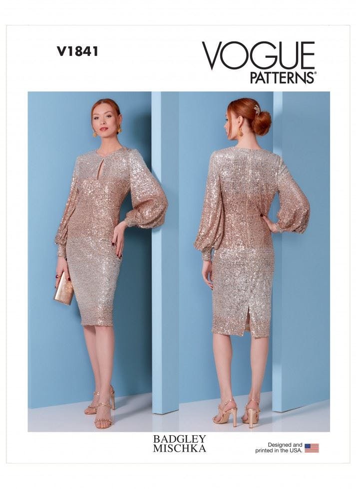 Vogue Women's Sewing Pattern 1841, Dresses For B5 (8-10-12-14-16) - Intermediate - F5 (16-18-20-22-24)