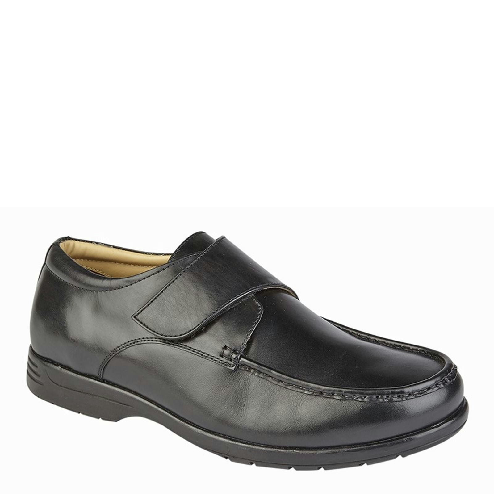 Roamers Men's Black M 190 Xxx Extra Wide Touch Fastening Casual Shoes - 13 Uk