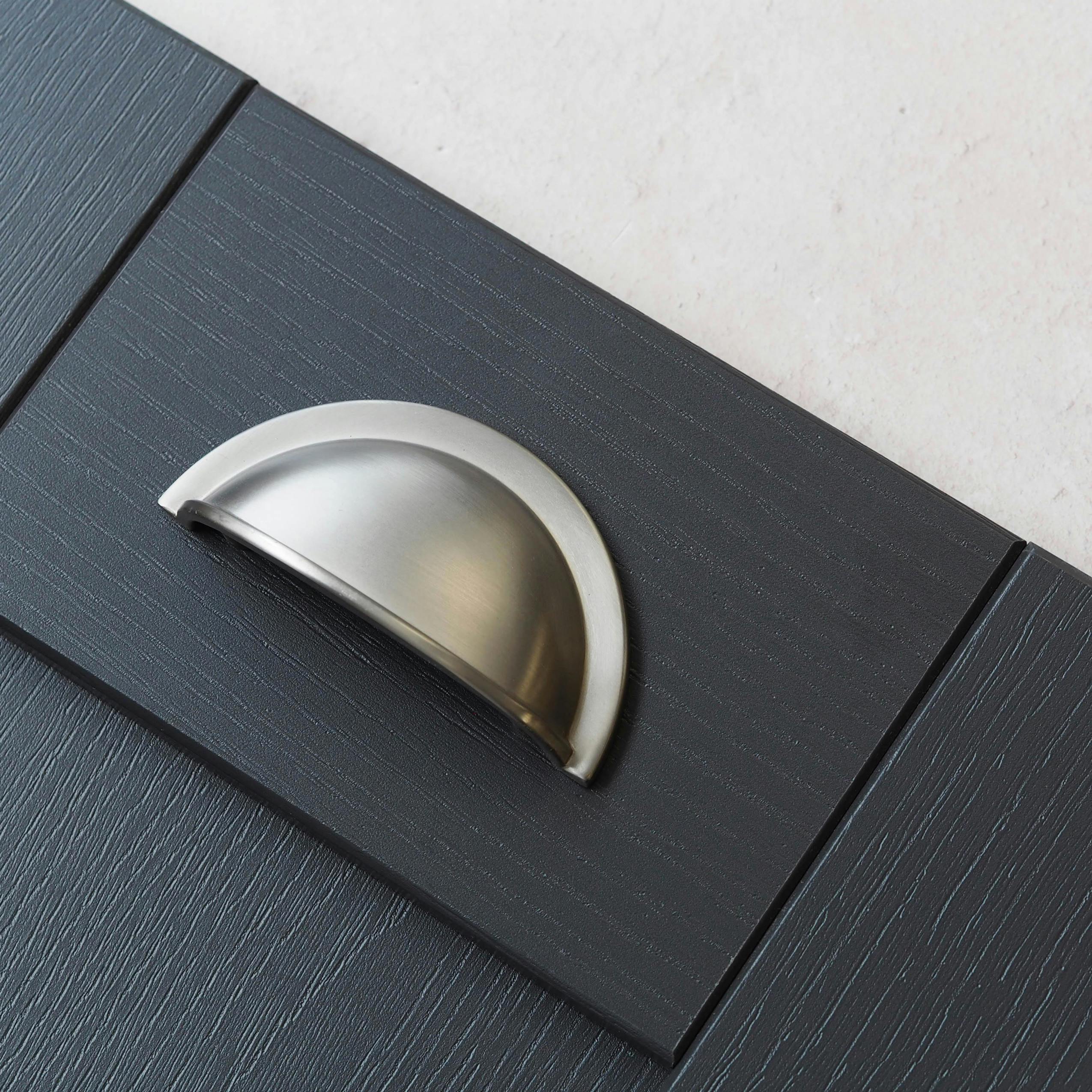 Rackhams Silver/Grey Brushed Nickel Contemporary Pulls - 64Mm Handle