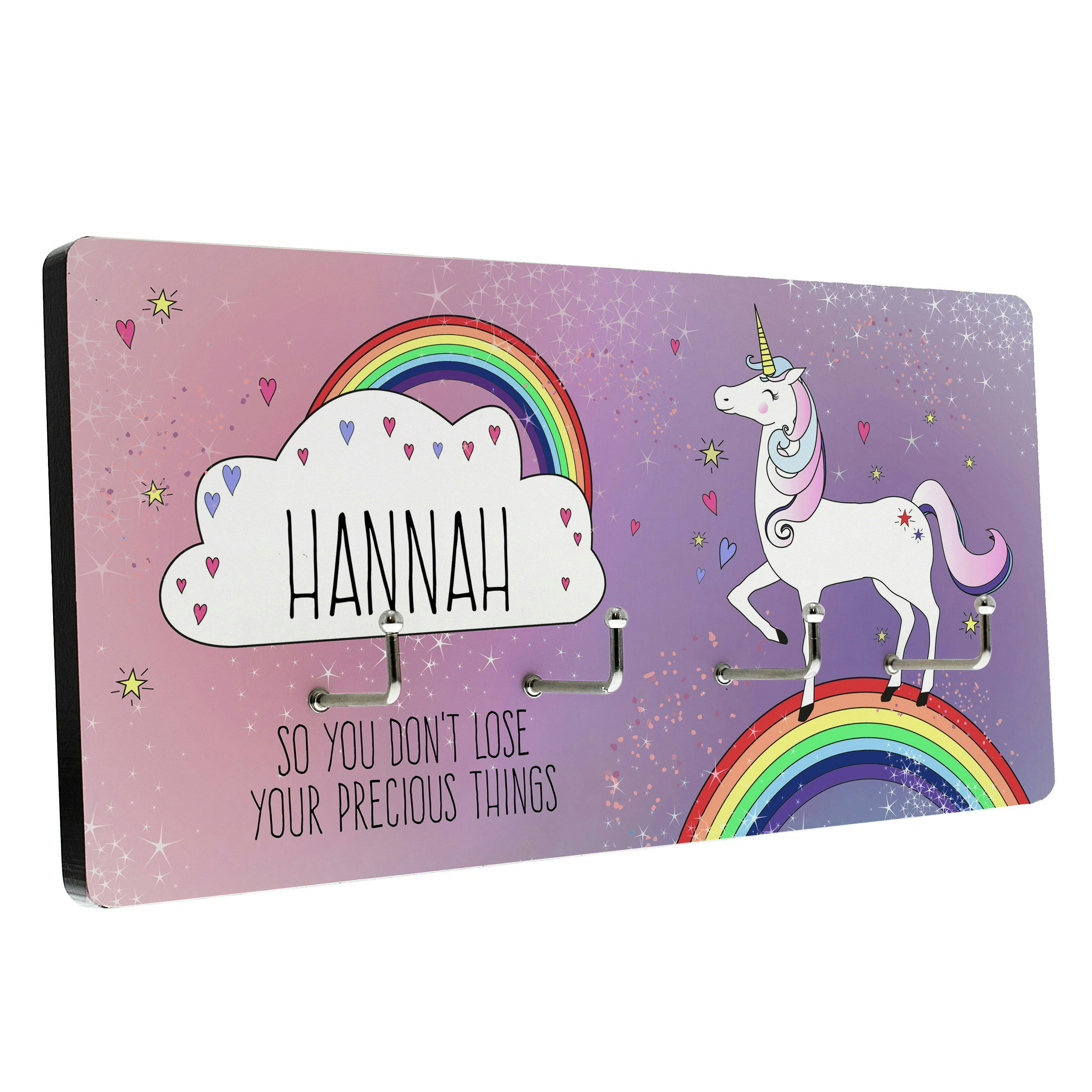 Personalised Memento Company Personalised Unicorn Jewellery Hooks