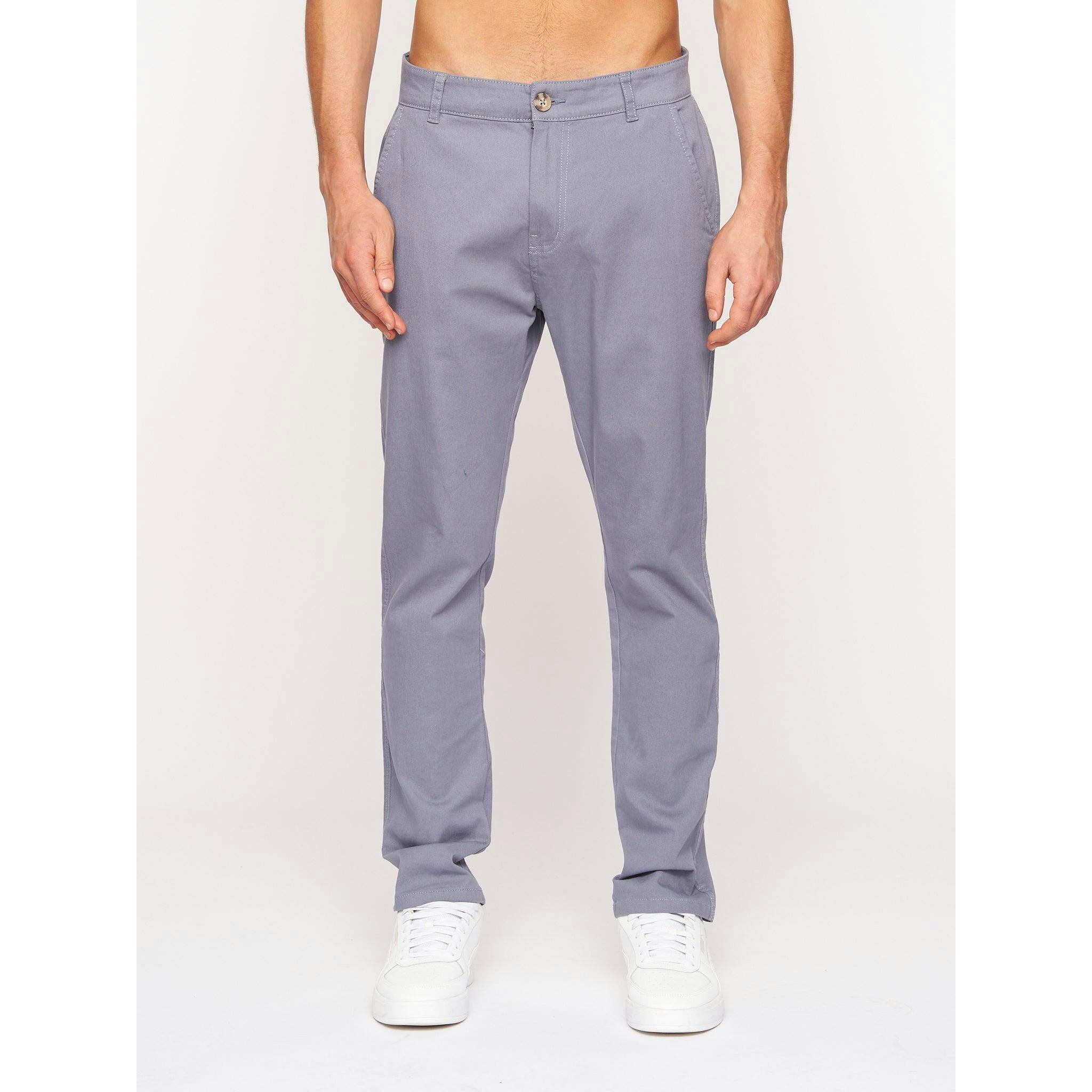 Crosshatch Men's Blue Roysden Chinos - Pale - 30R - Pale - 98% Polyester/2% Elastane