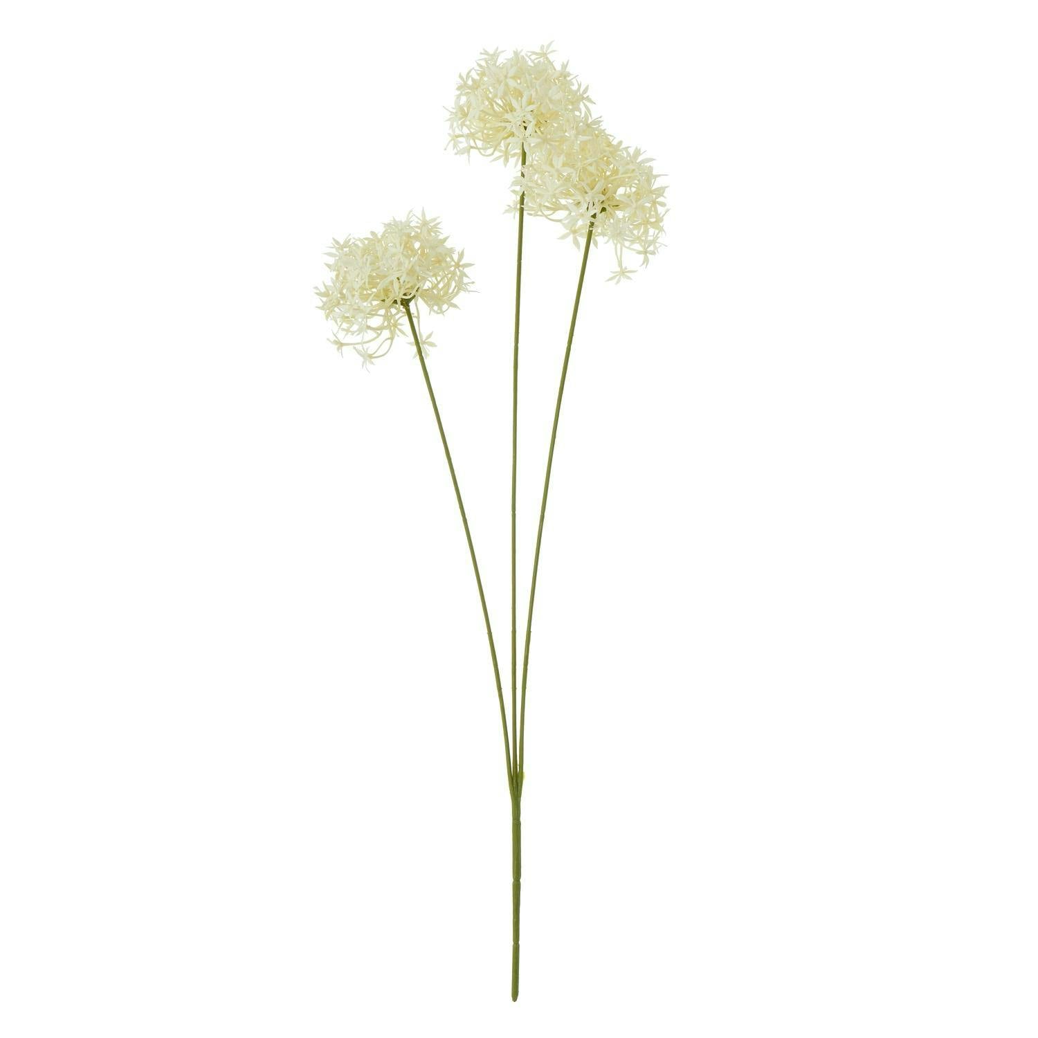 Hill Interiors Cream Triple Allium Spray Artificial Flower - One Size