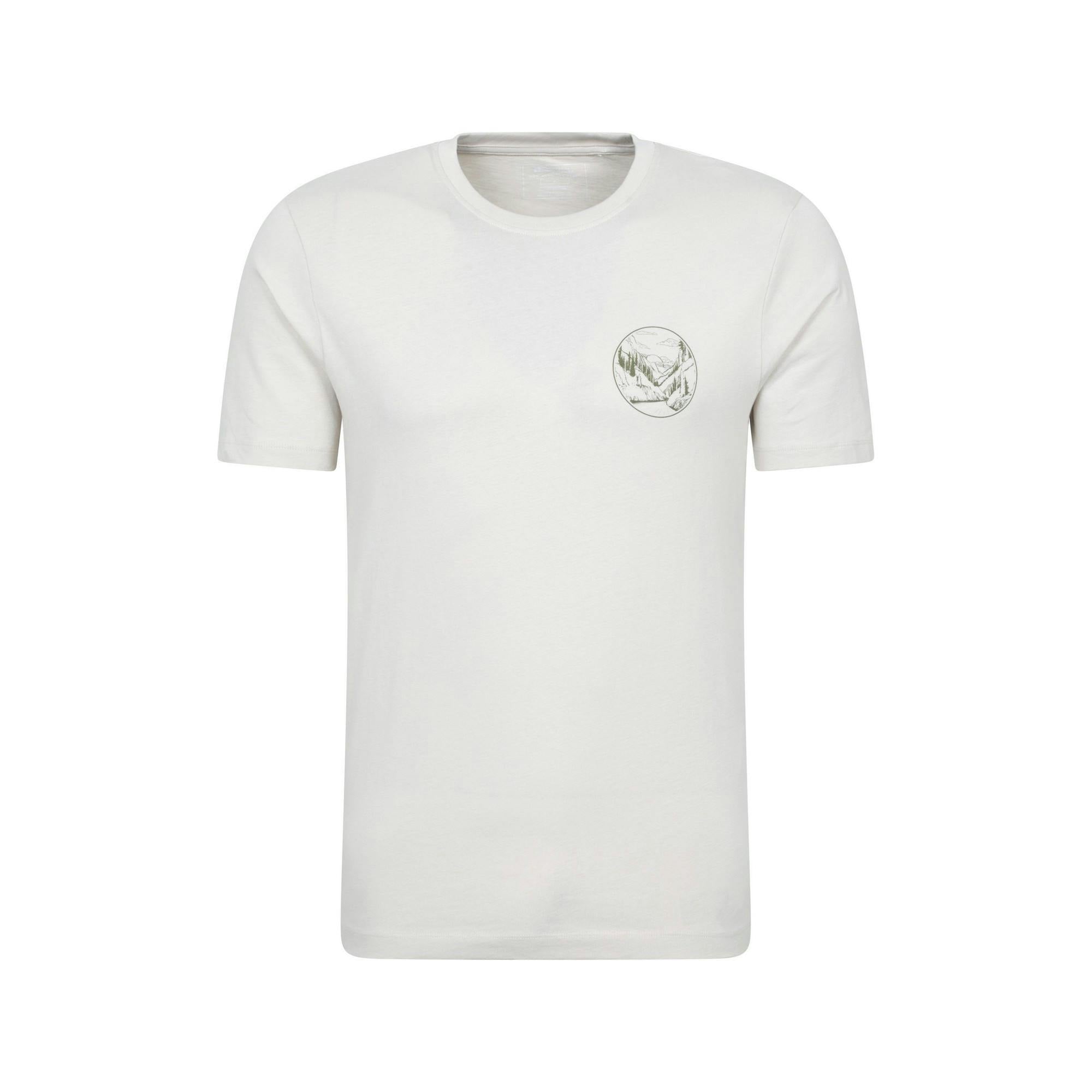 Mountain Warehouse Men's Beige Valley T-Shirt - 4XL - 100% Organic Cotton