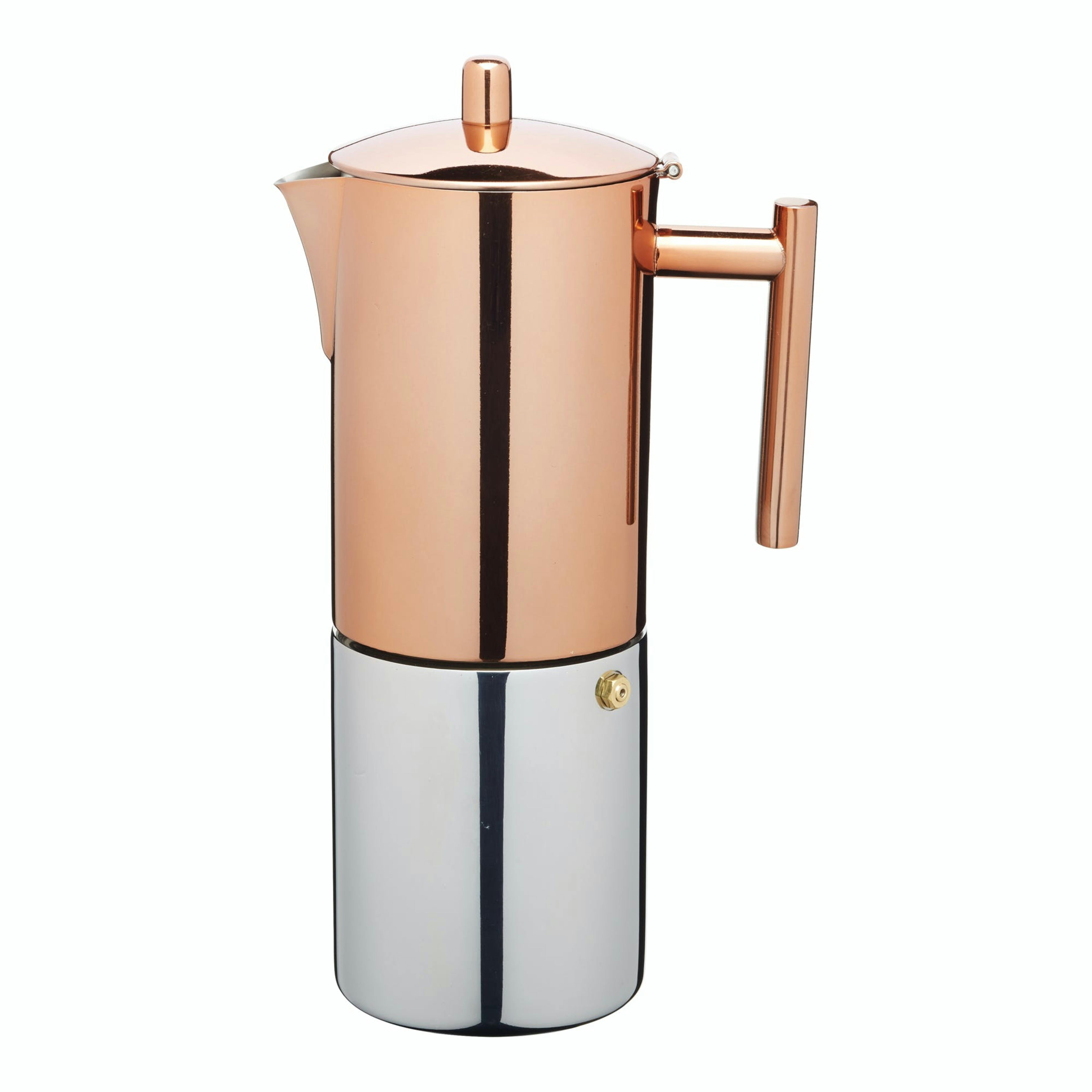 Rackhams Dark Copper Stovetop Espresso Maker - Copper - Stainless Steel