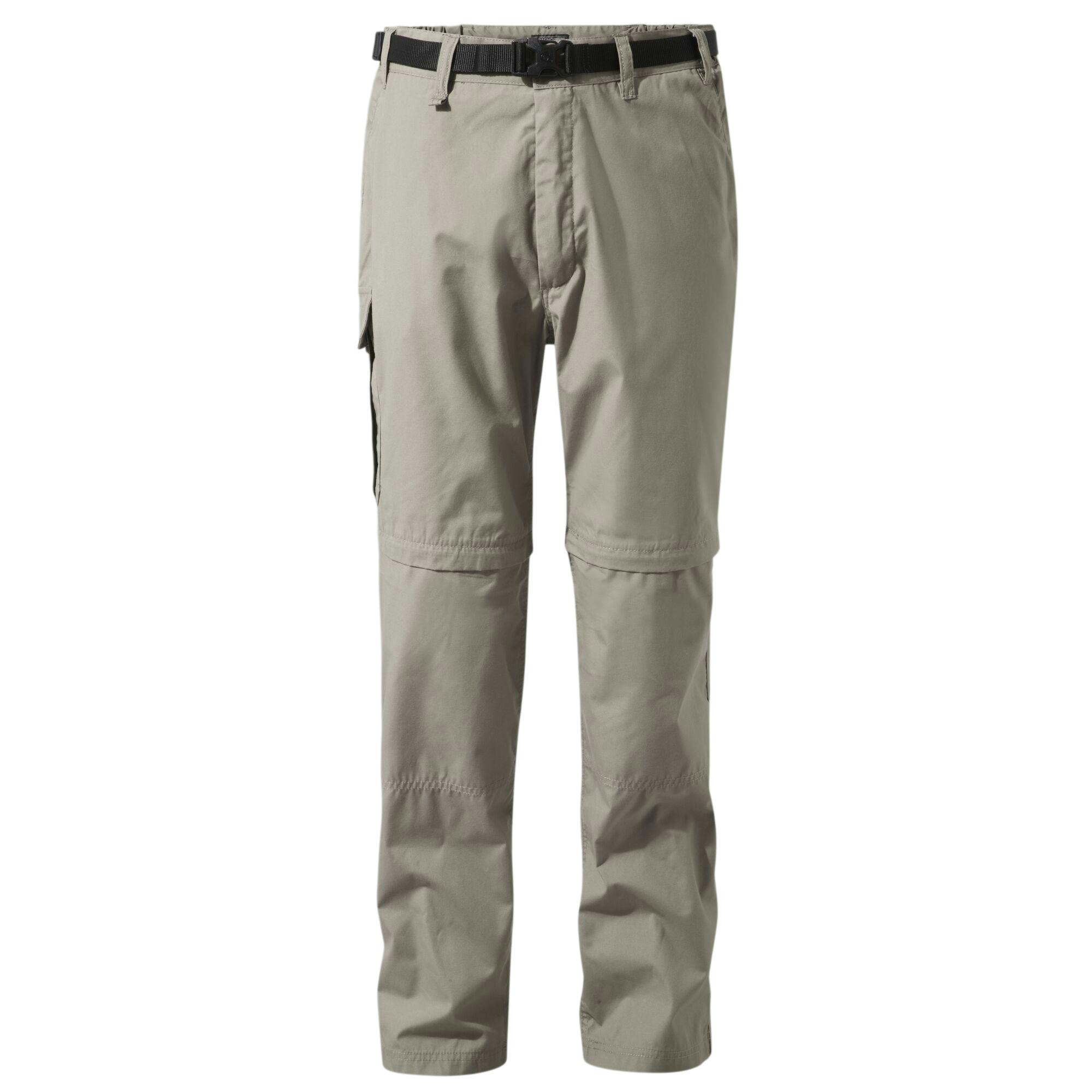 Craghoppers Men's Kiwi Peached Convertible Trousers - Beach - 34R - Beach - 65% Recycled Polyester/35% Recycled Cotton