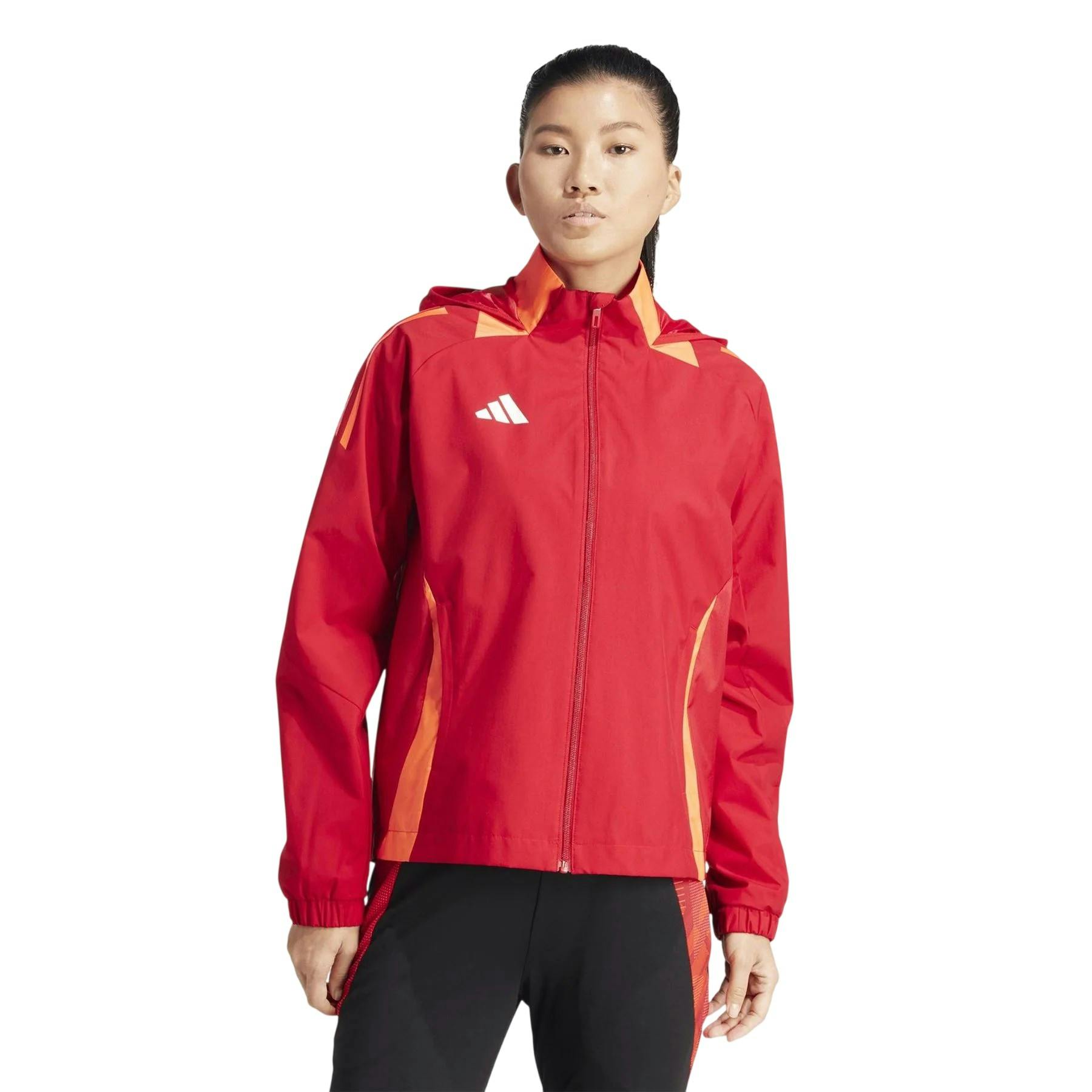 Adidas Women's Red Tiro 24 Anorak - Team Power - 16 Uk - Team Power - 100% Mixed